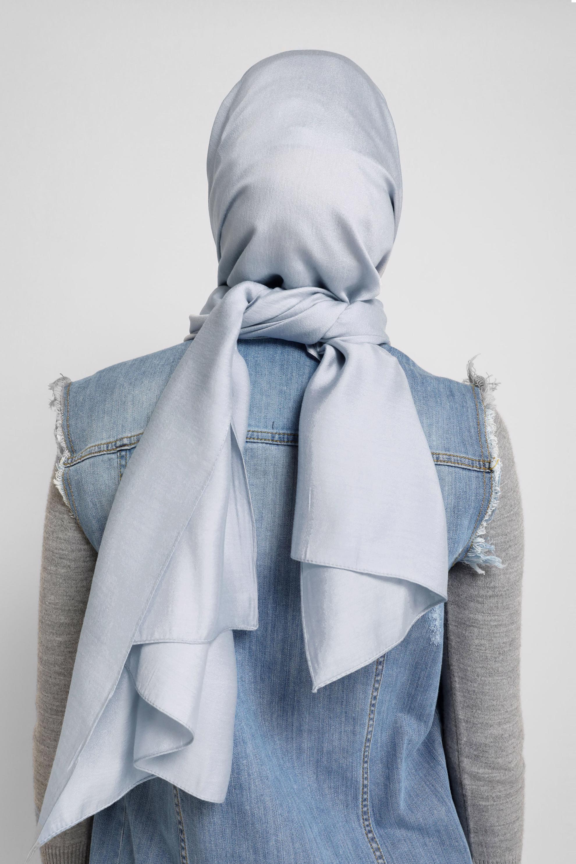 Vêtements hijab ARGENT CHÂLE ALVİNA 8077