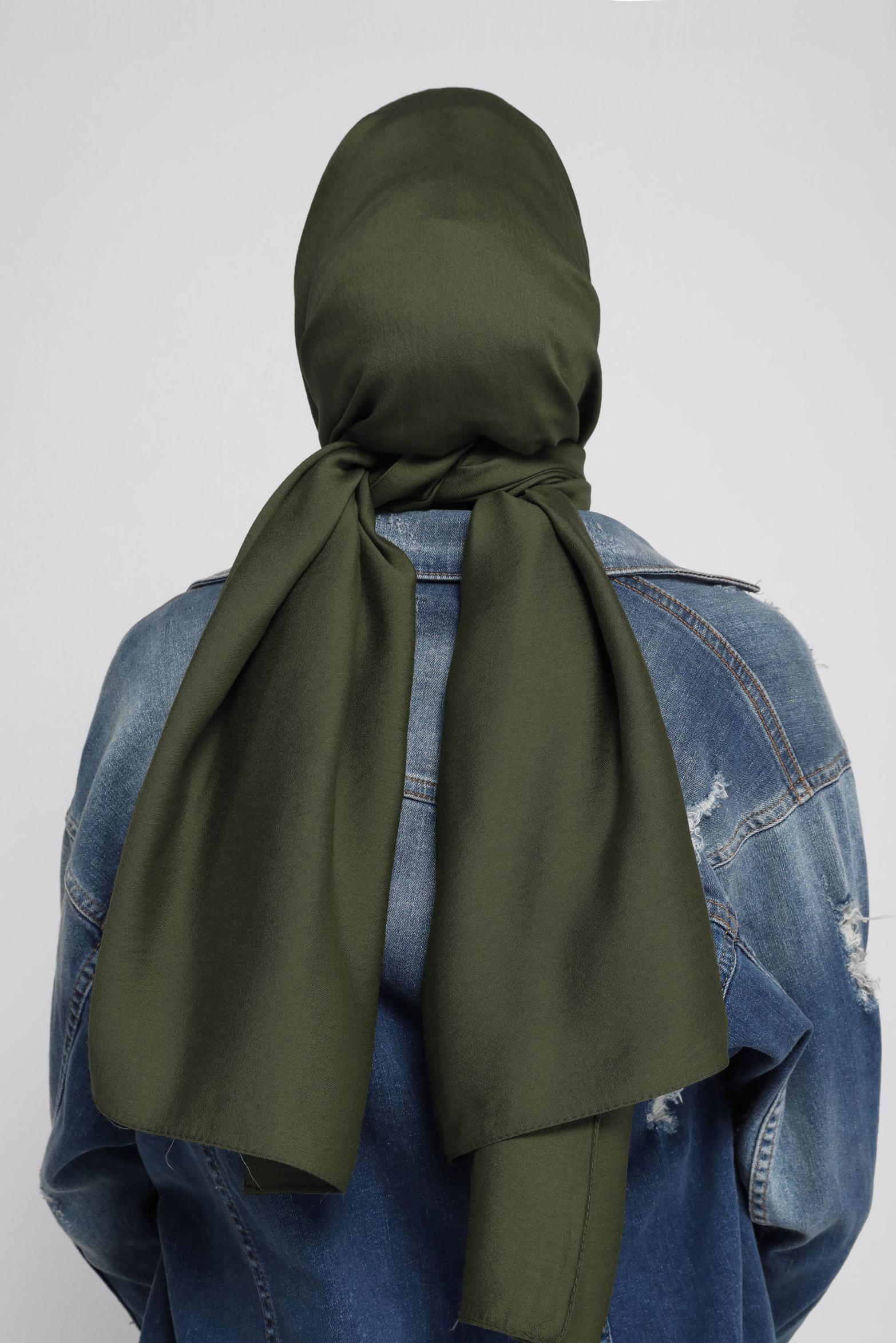 Tesettür giyim HAKİ ALVİNA MODAL ŞAL 8077 