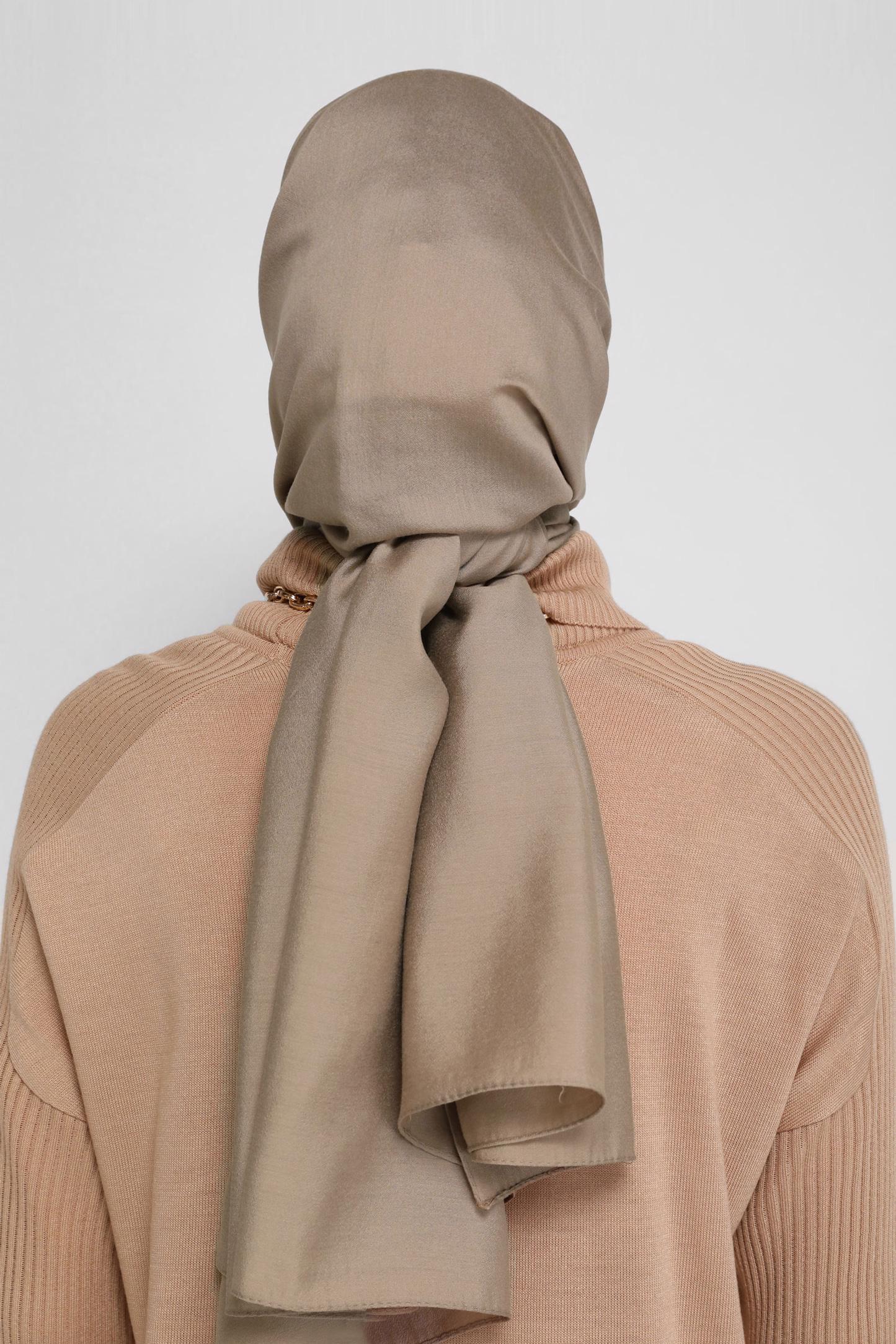 Vêtements hijab BEIGE CHÂLE ALVİNA 8077