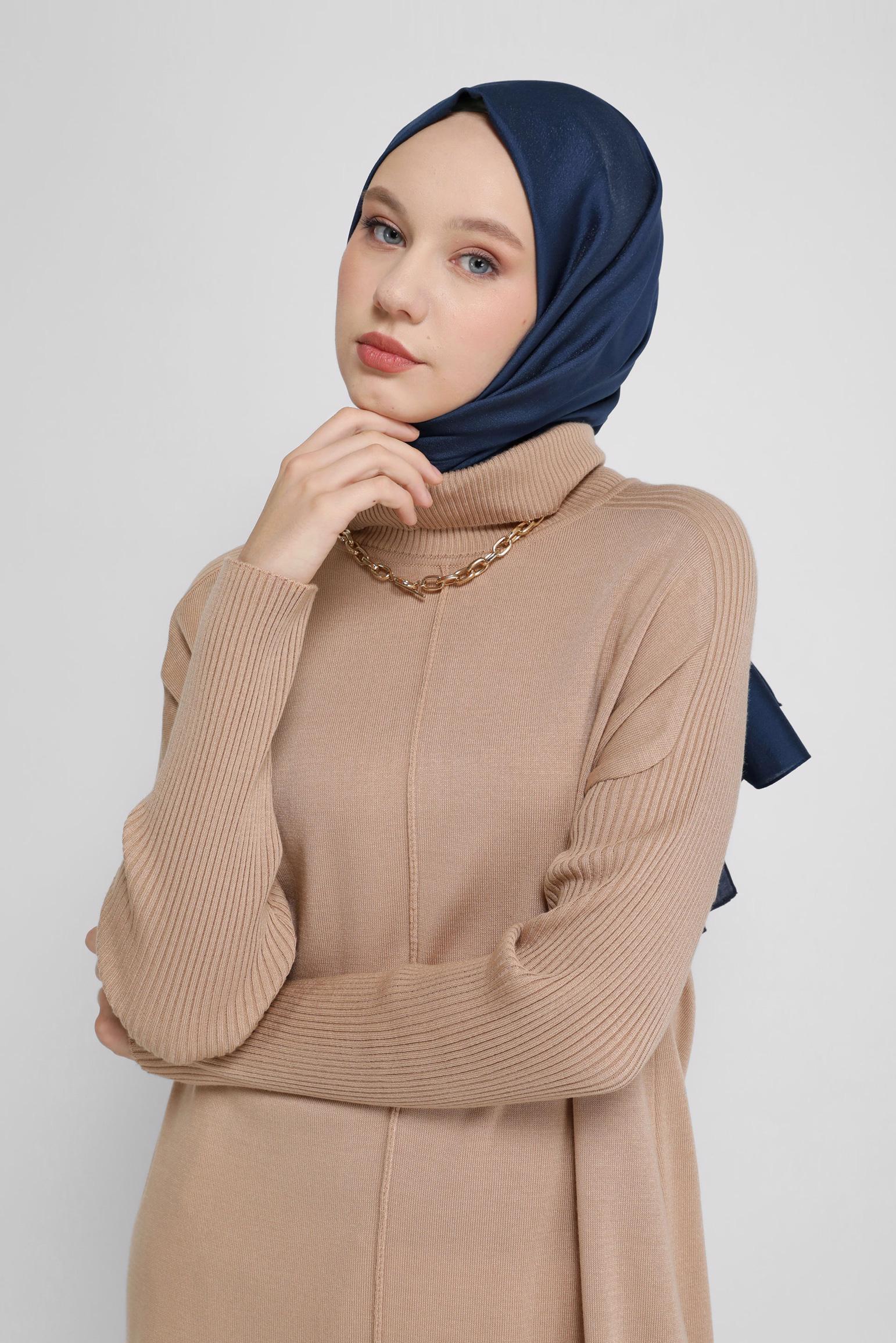 Vêtements hijab BLEU MARINE CHÂLE ALVİNA 8077
