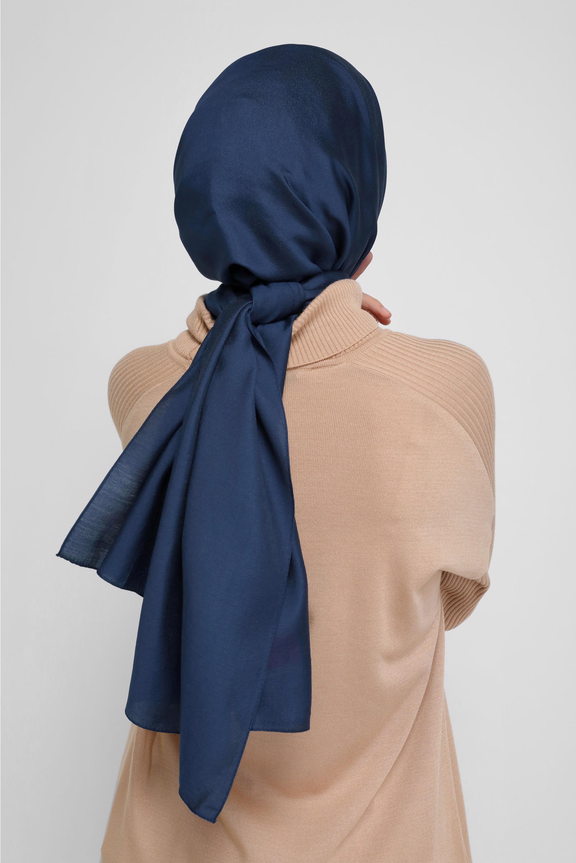 Vêtements hijab BLEU MARINE CHÂLE ALVİNA 8077