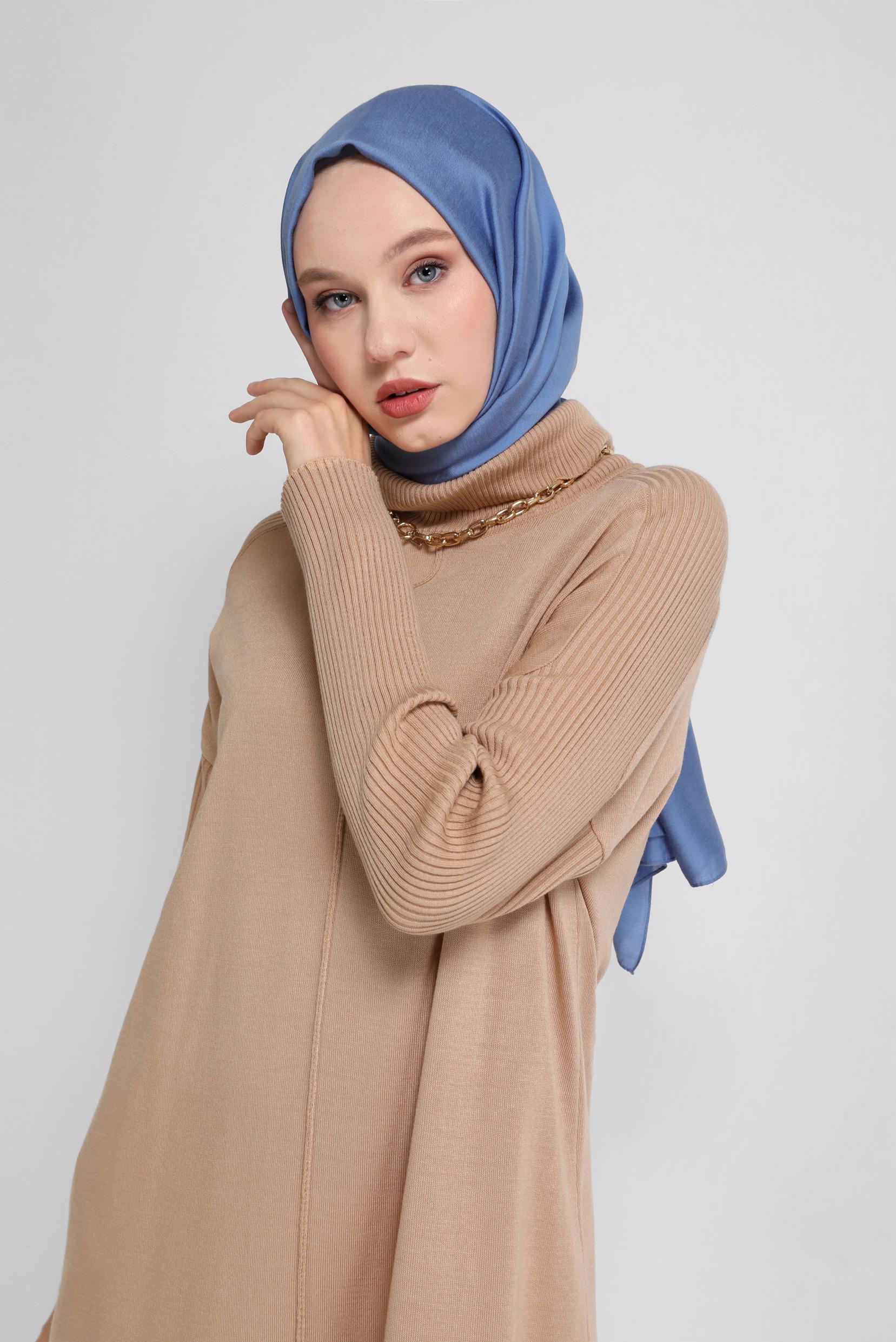 Tesettür giyim LACİVERT ALVİNA MODAL ŞAL 8077 