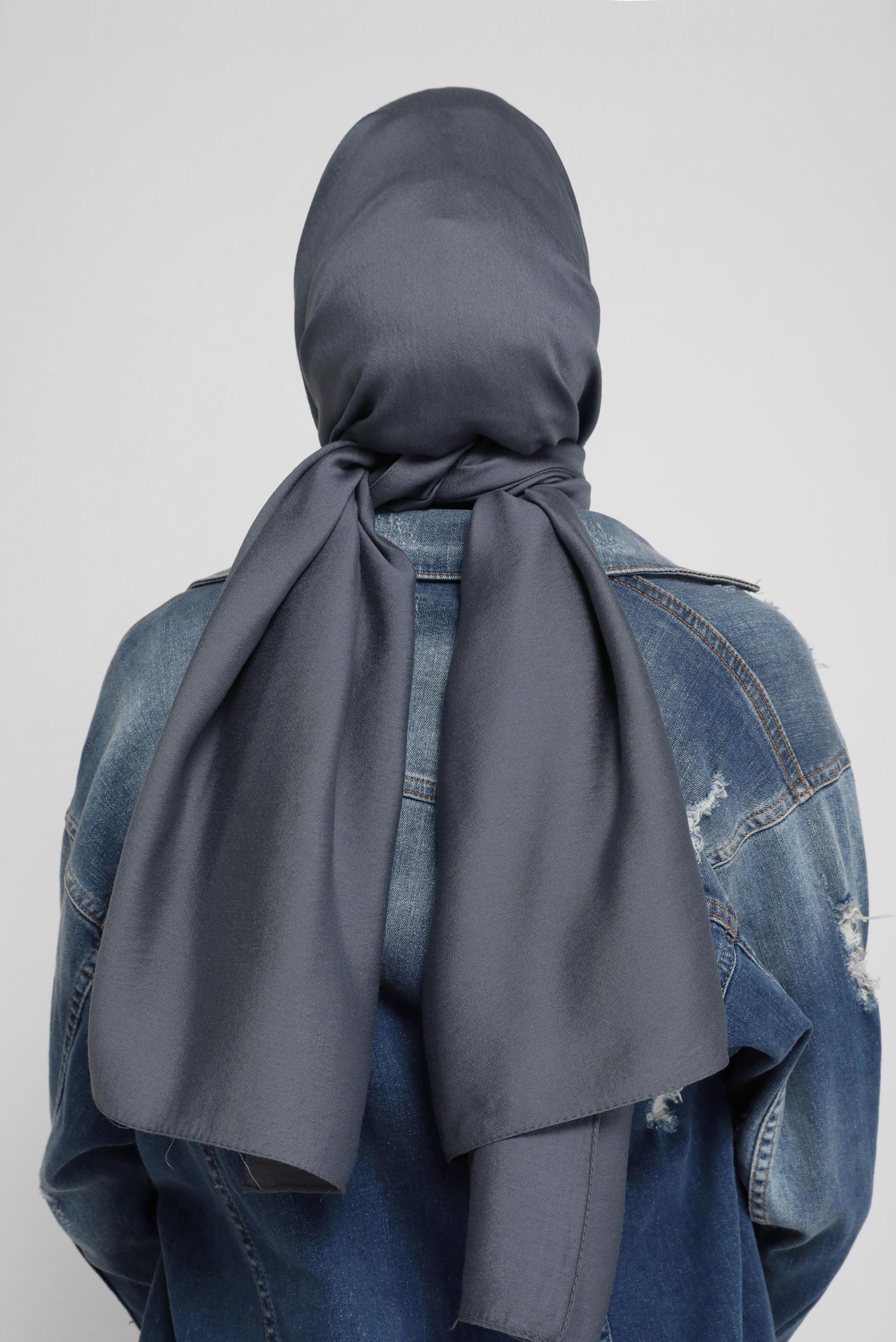 Tesettür giyim GRİ ALVİNA MODAL ŞAL 8077 