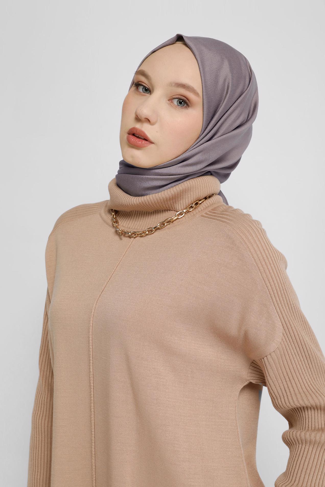 Tesettür giyim PEMBE ALVİNA MODAL ŞAL 8077 