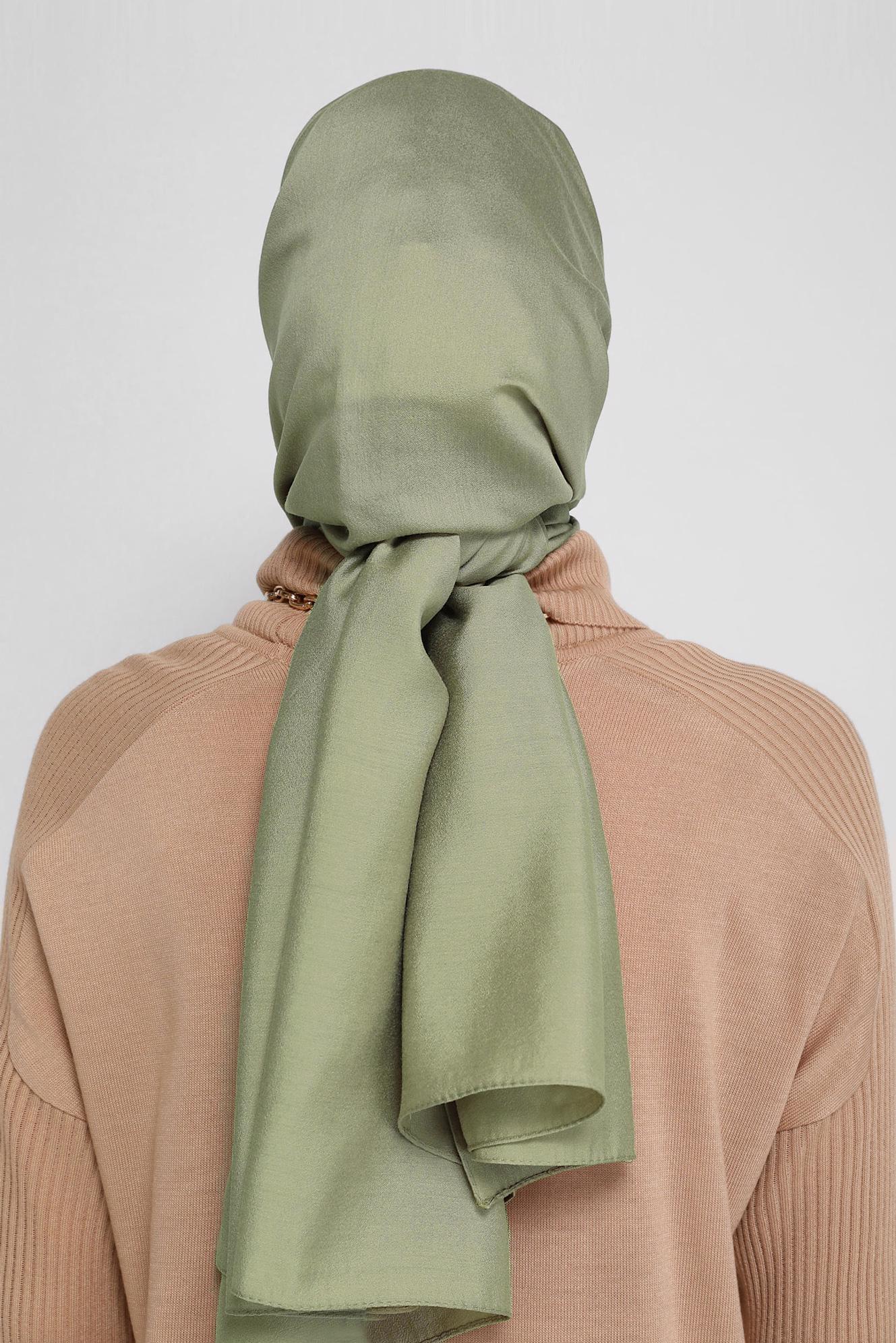 Tesettür giyim YEŞİL ALVİNA MODAL ŞAL 8077 