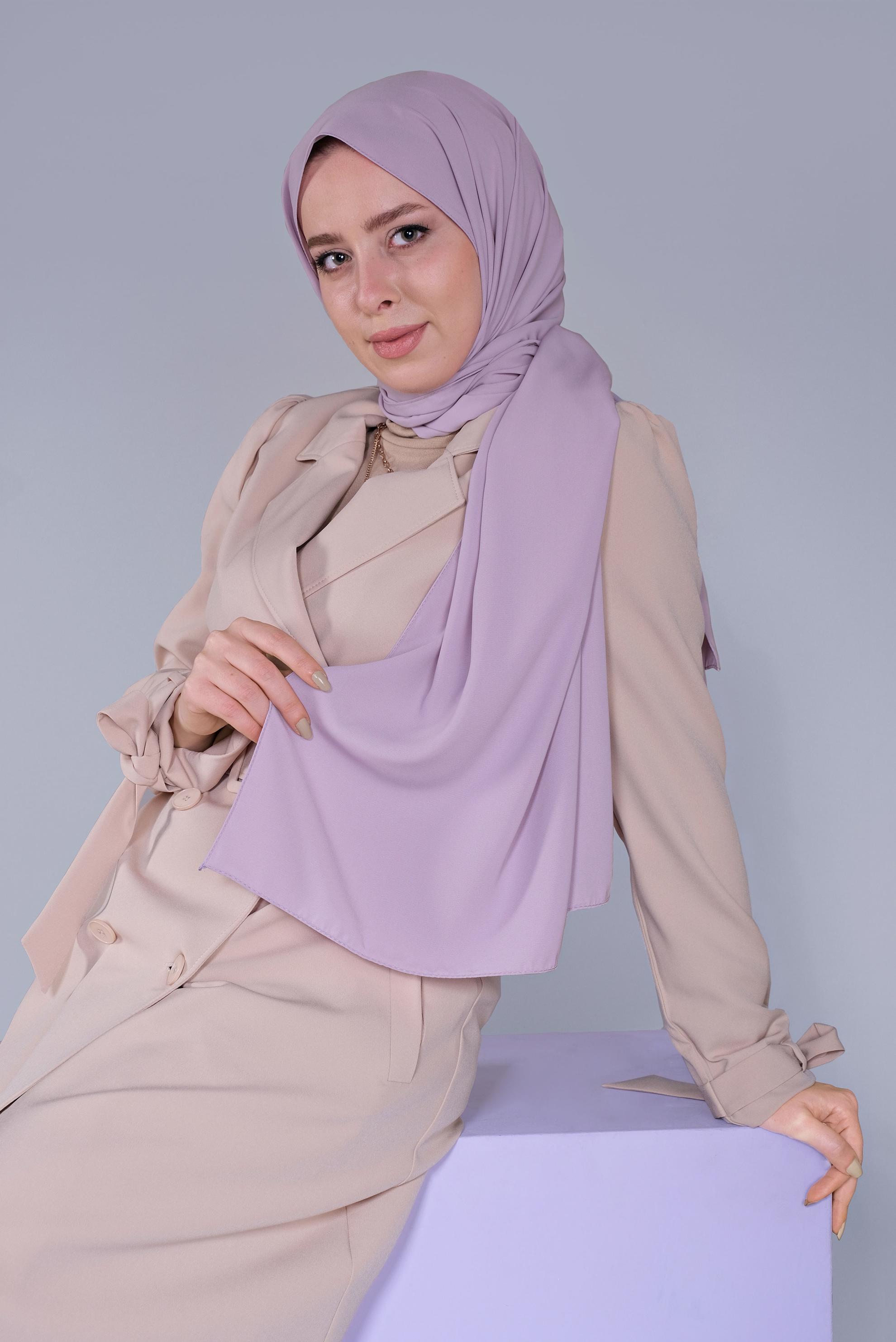 Tesettür giyim MOR 8078 ALVİNA MEDİNE İPEĞİ ŞAL (NRL)