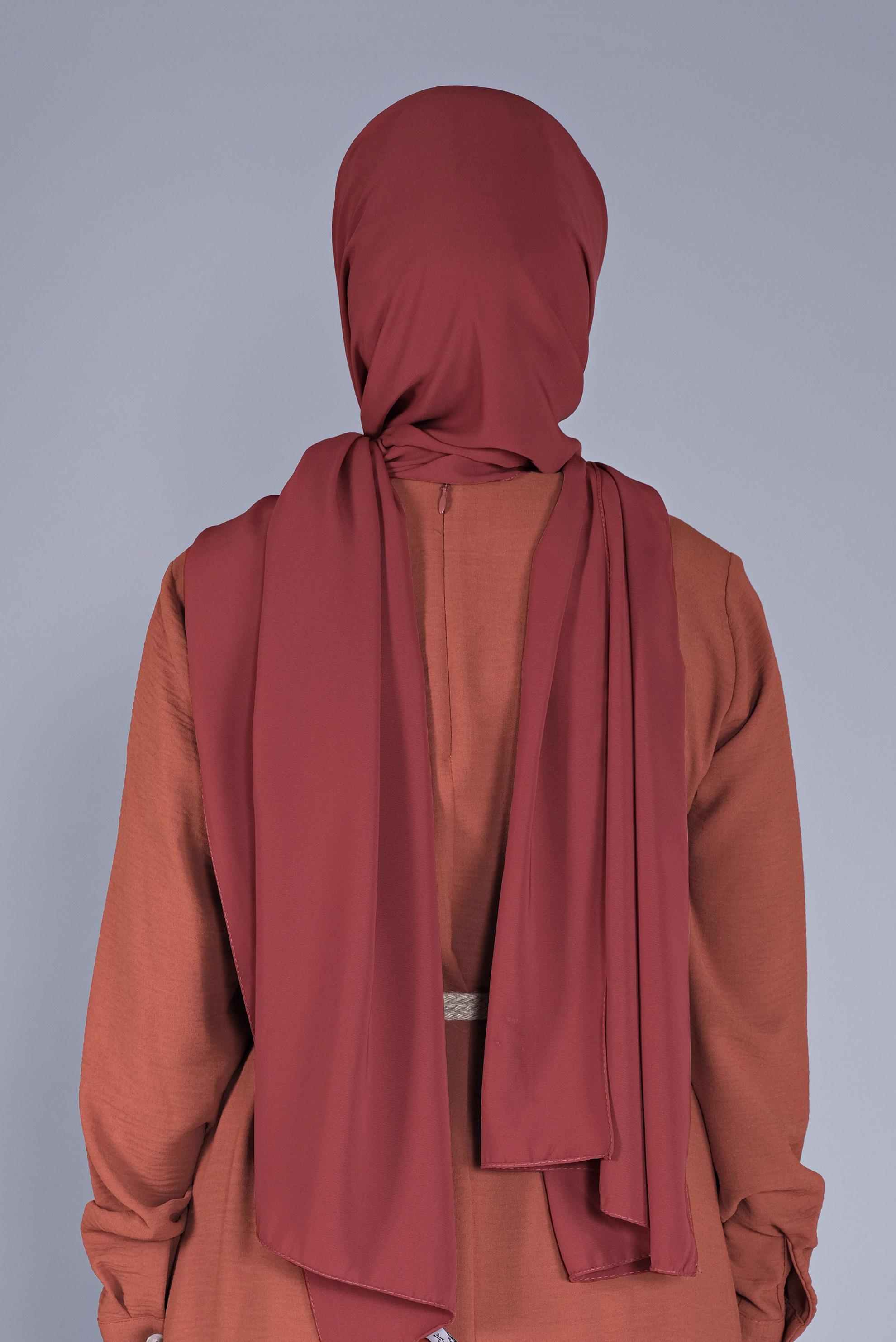 Tesettür giyim TURUNCU 8078 ALVİNA MEDİNE İPEĞİ ŞAL (NRL)