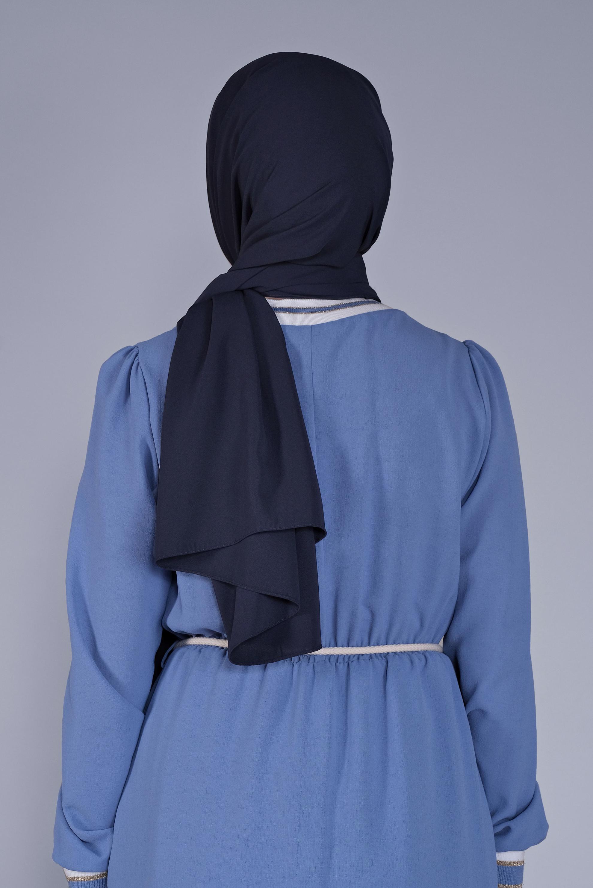 Tesettür giyim LACİVERT 8078 ALVİNA MEDİNE İPEĞİ ŞAL (NRL)