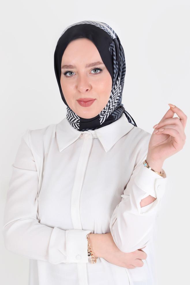 Vêtements hijab  8079 ALVİNA GEOMETRİK DİJİTAL ŞAL (NRL) - ALVİNA