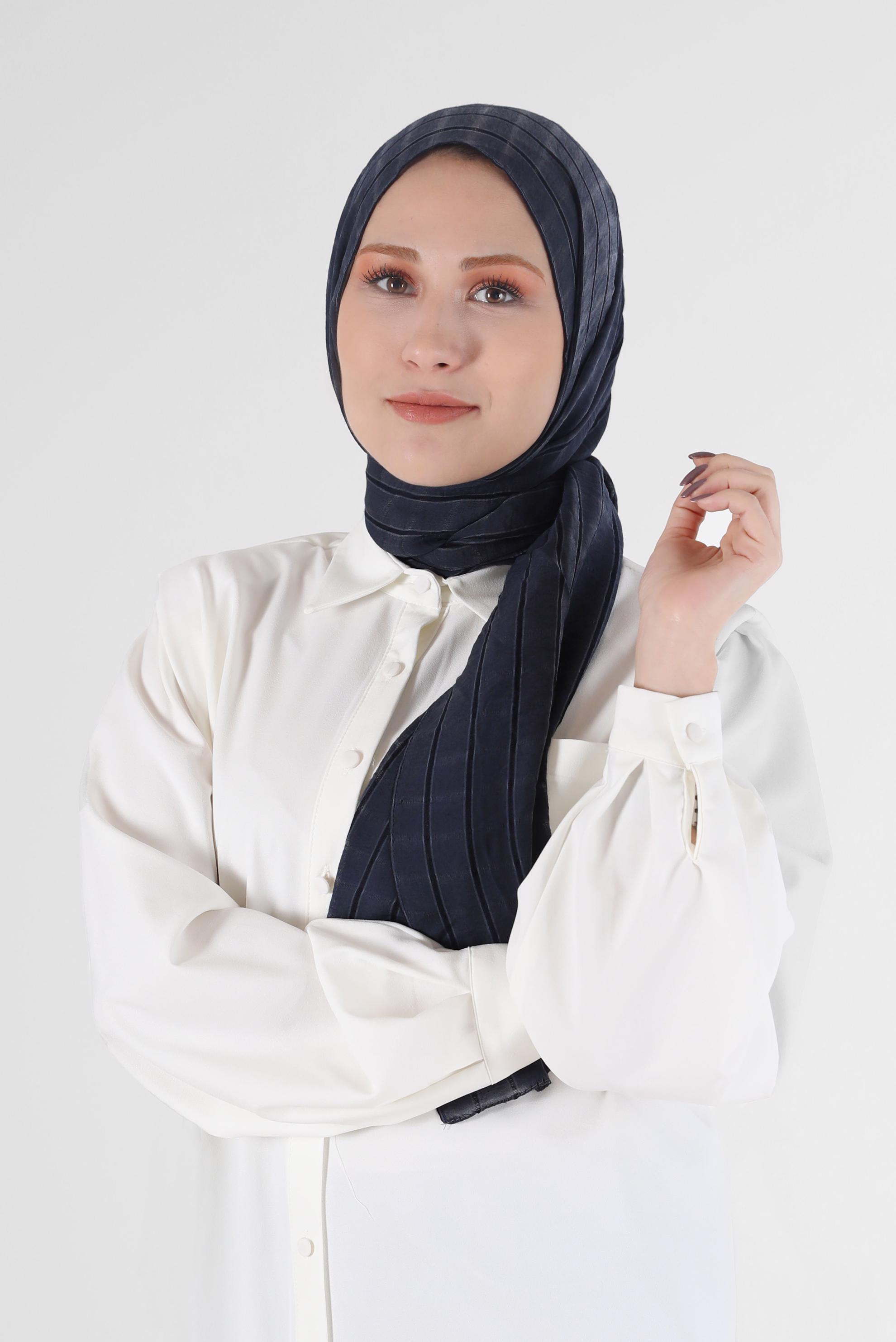 Vêtements hijab NOIR CHÂLE ALVINA 8080