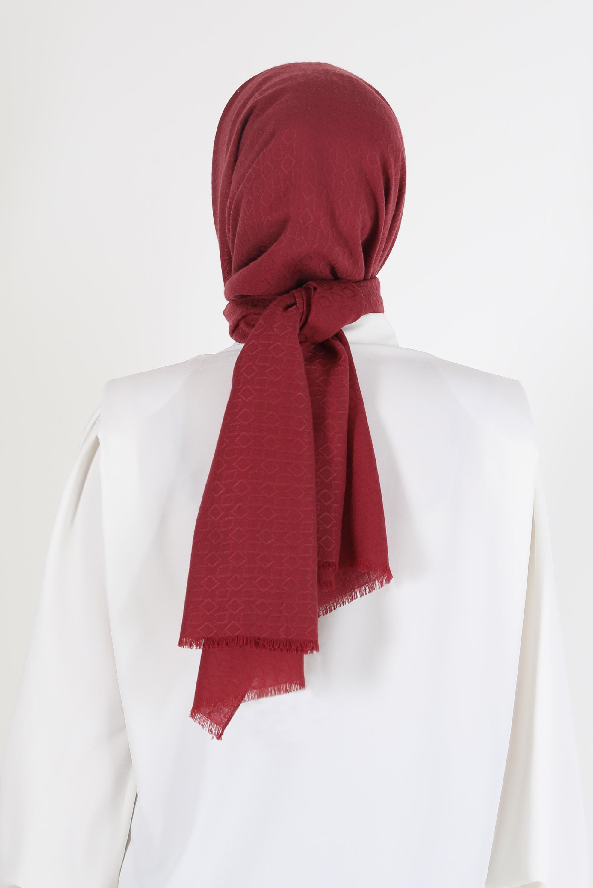 Tesettür giyim BORDO ALVİNA MANOLYA ŞAL 8080 