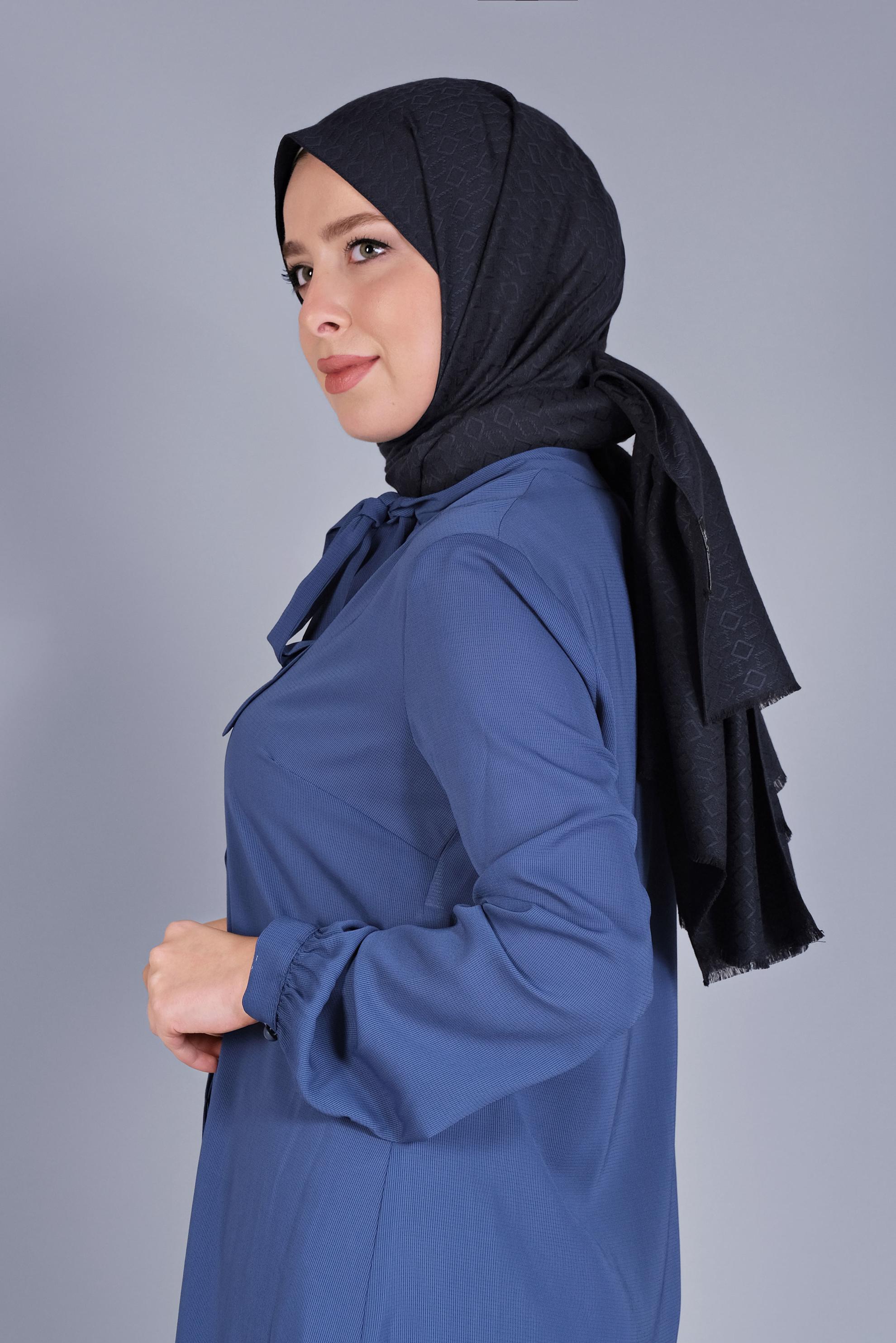 Tesettür giyim LACİVERT ALVİNA MANOLYA ŞAL 8080 