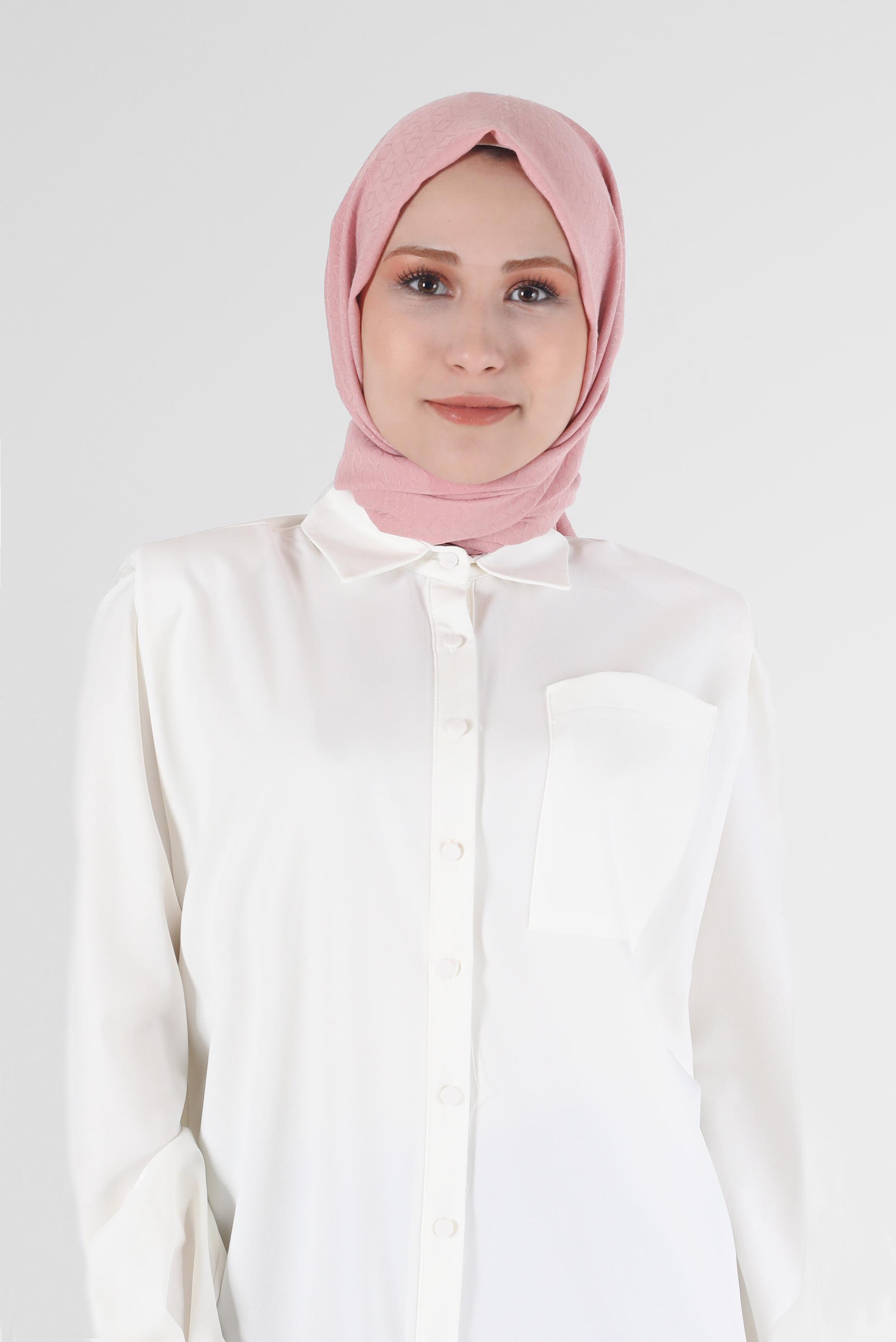 Tesettür giyim PUDRA ALVİNA MANOLYA ŞAL 8080 