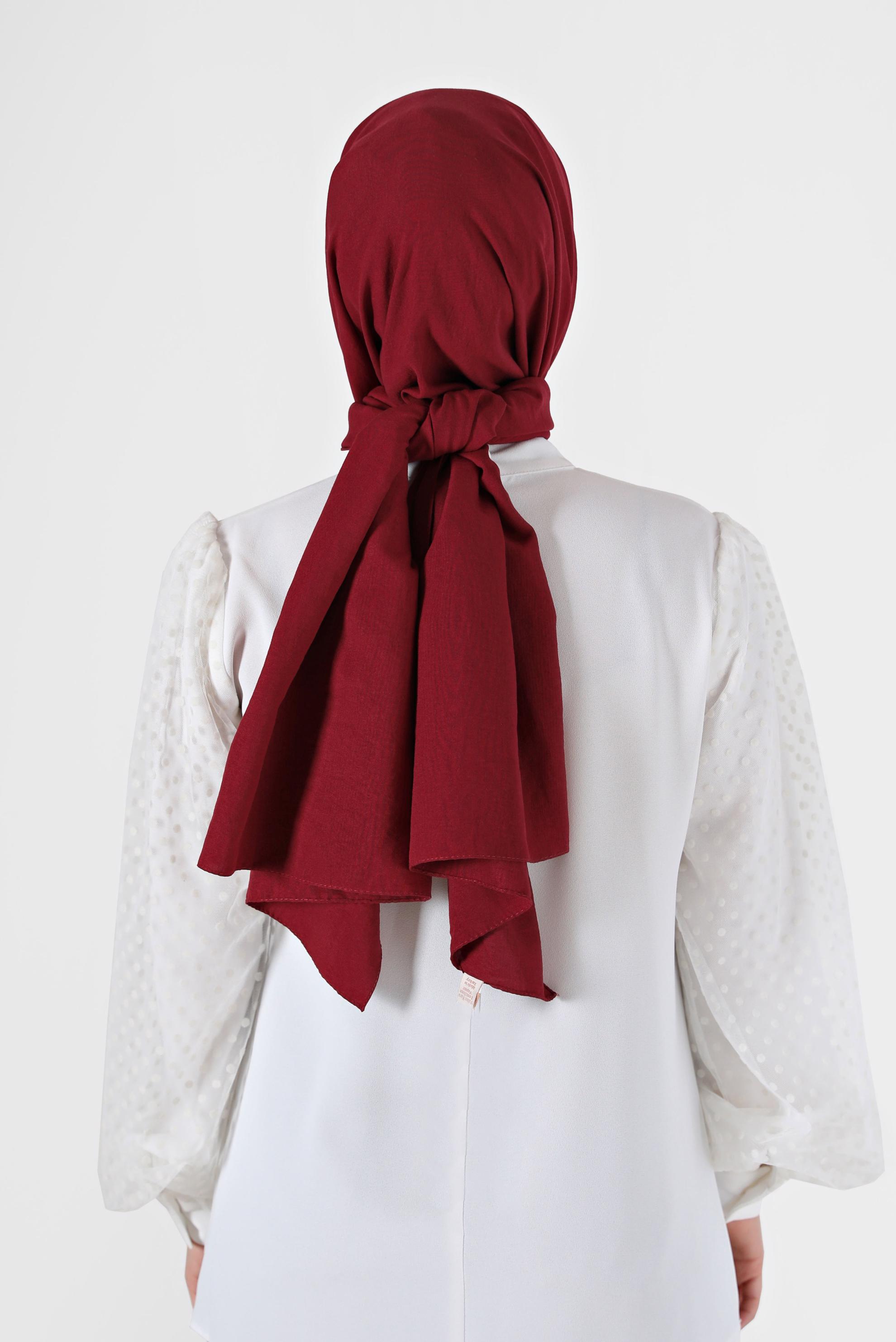 Tesettür giyim BORDO ALVİNA PAMUK CAZ ŞAL 8081 