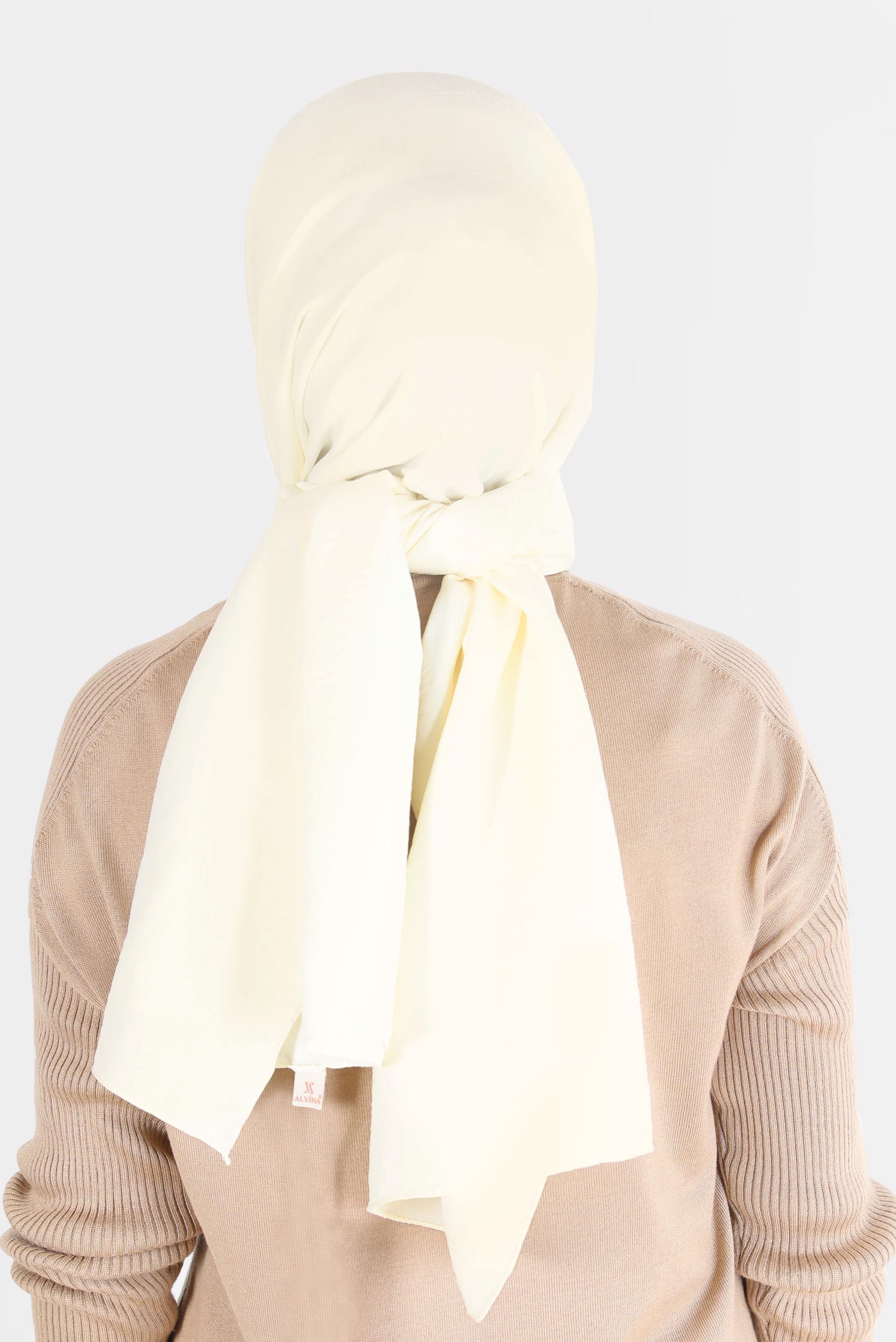 Tesettür giyim EKRU ALVİNA PAMUK CAZ ŞAL 8081 