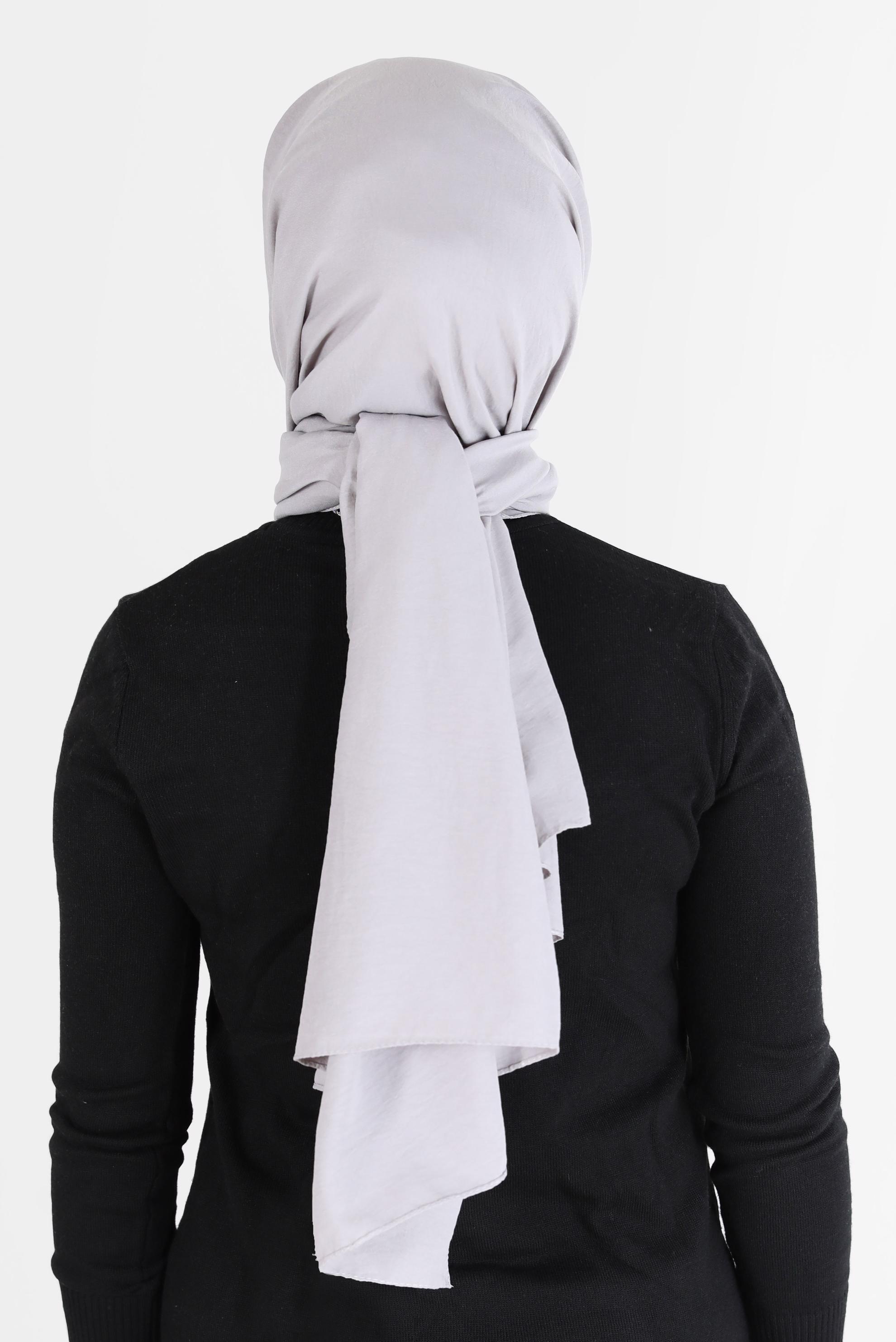 Tesettür giyim GÜMÜŞ ALVİNA PAMUK CAZ ŞAL 8081 