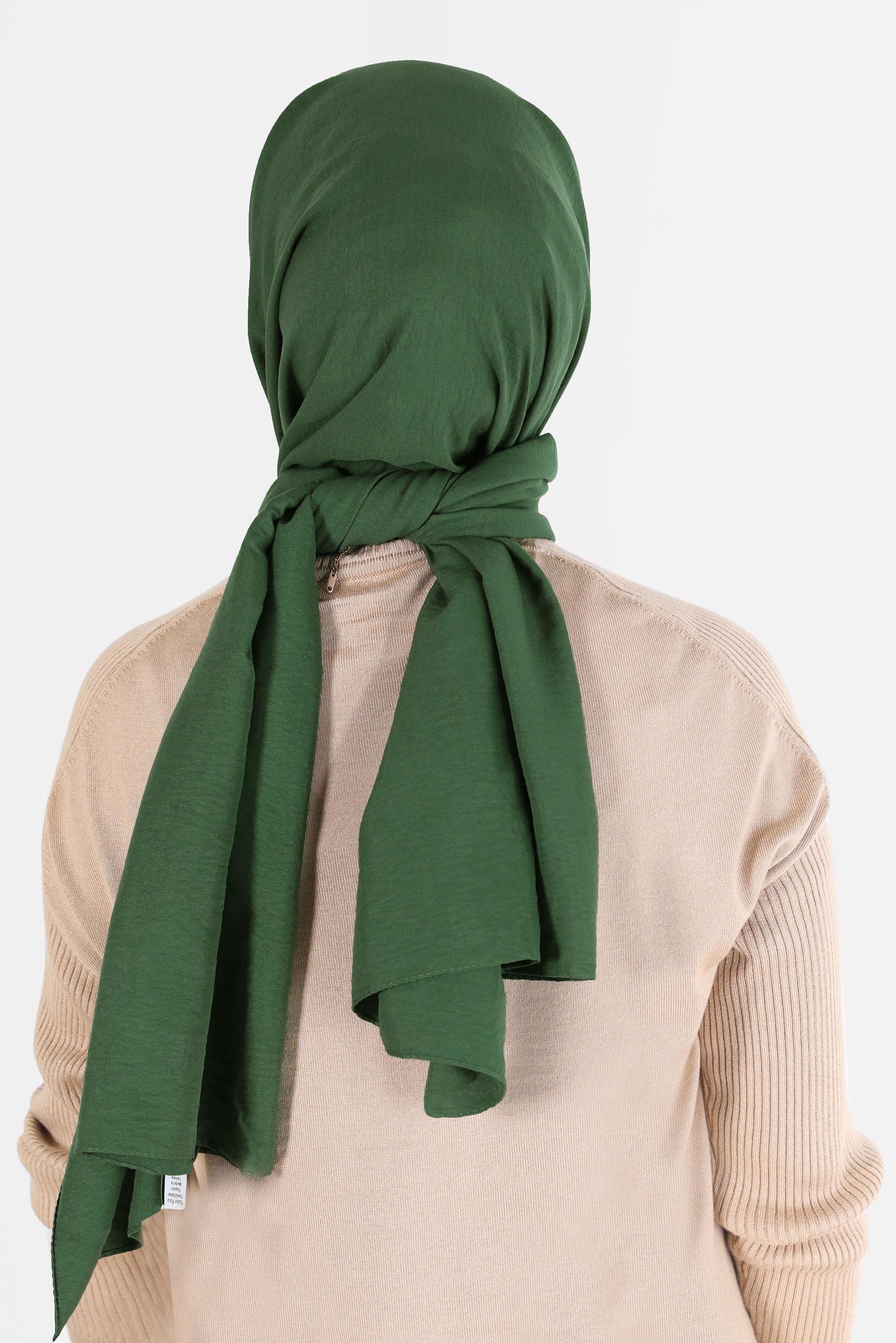 Tesettür giyim HAKİ ALVİNA PAMUK CAZ ŞAL 8081 