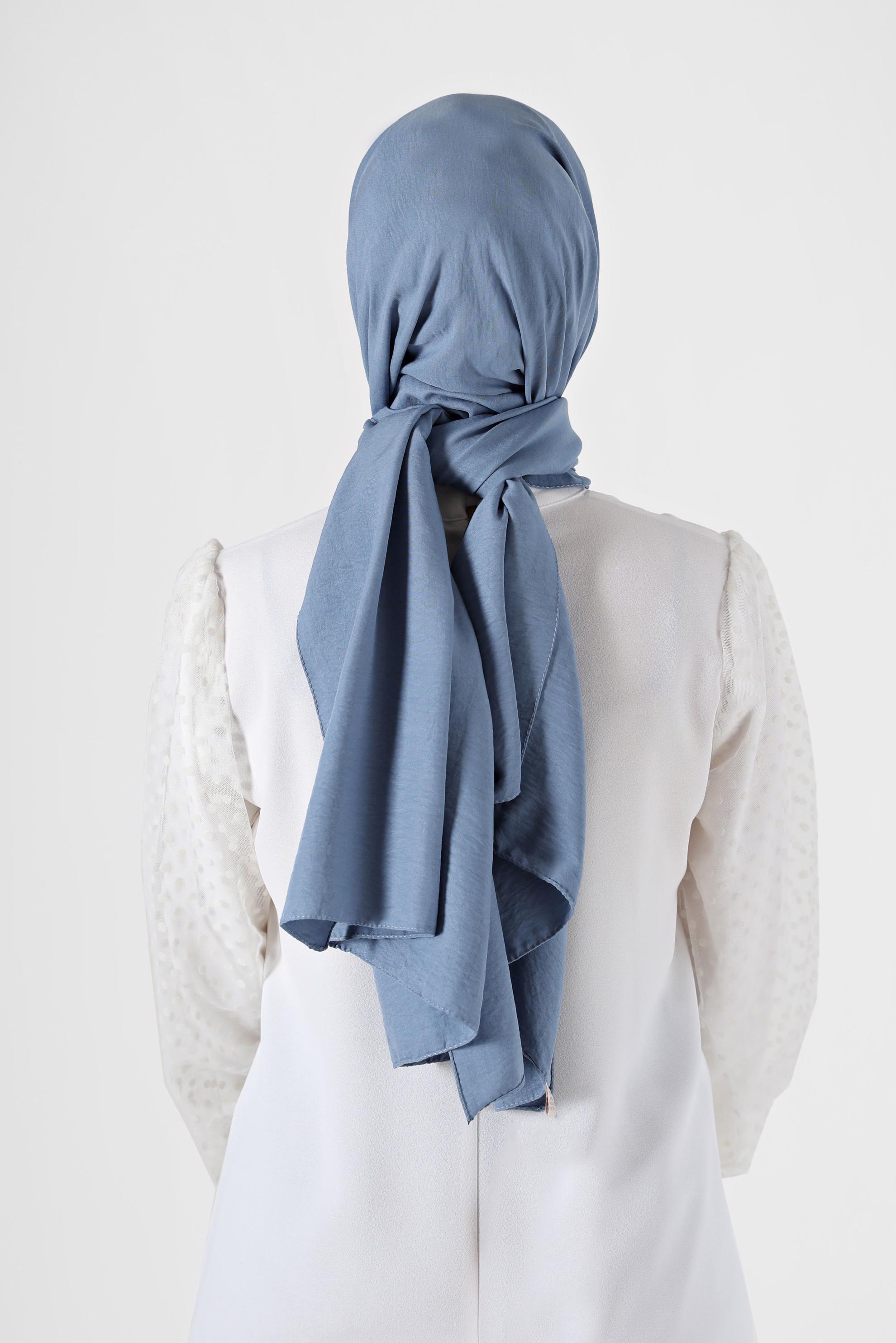 Tesettür giyim LACİVERT ALVİNA PAMUK CAZ ŞAL 8081 