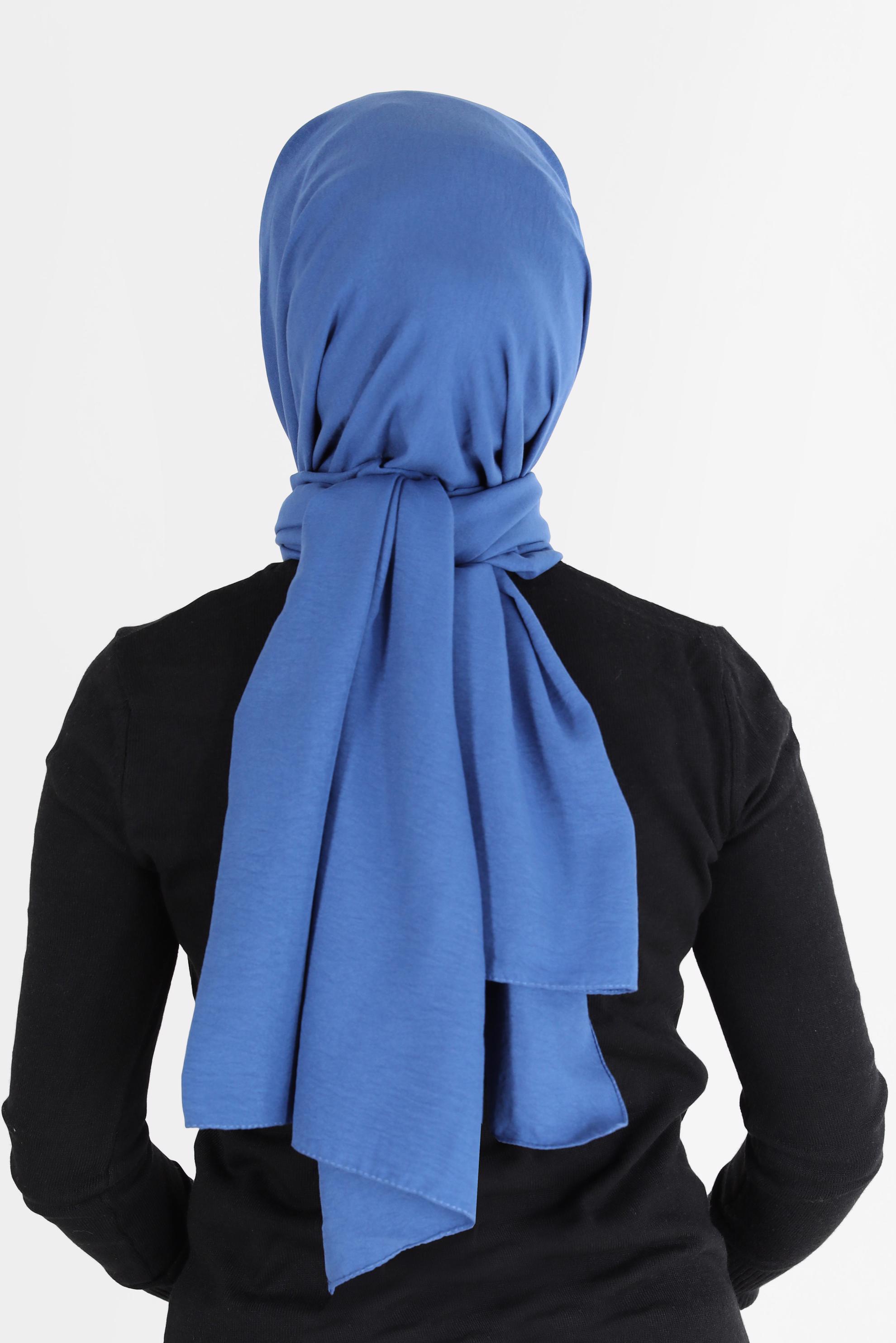 Tesettür giyim LACİVERT ALVİNA PAMUK CAZ ŞAL 8081 