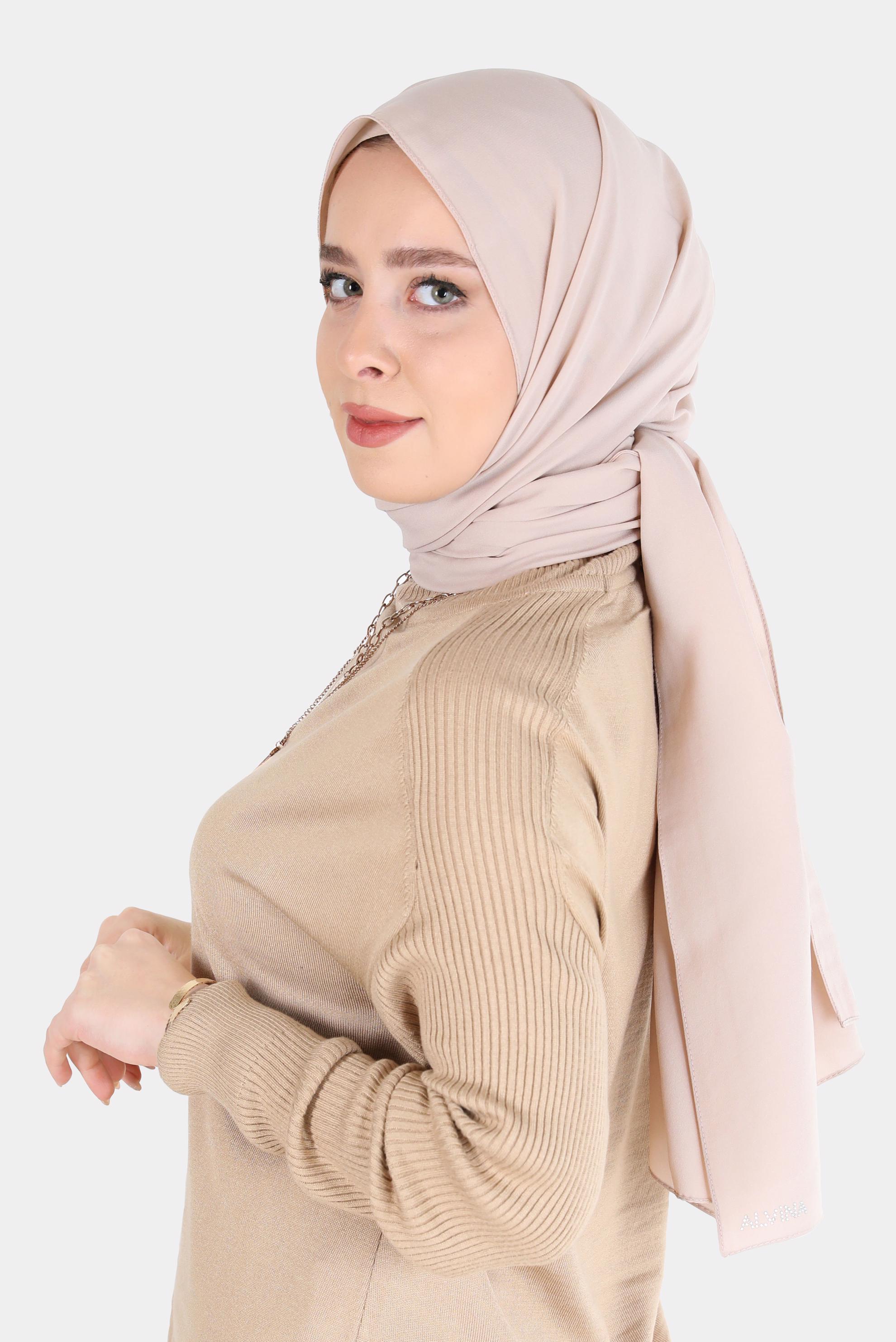 Tesettür giyim KAHVE ALVİNA PAMUK CAZ ŞAL 8081 