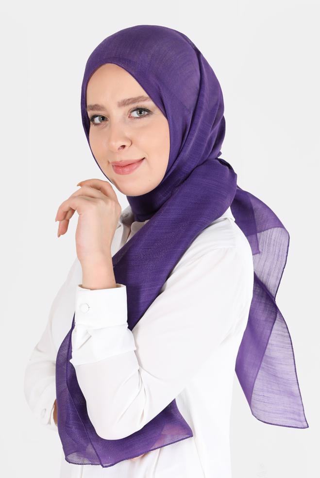 Tesettür giyim  ALVİNA YİRMİ DENYE SARIMLI EFEKTLİ ŞAL 8082  - ALVİNA