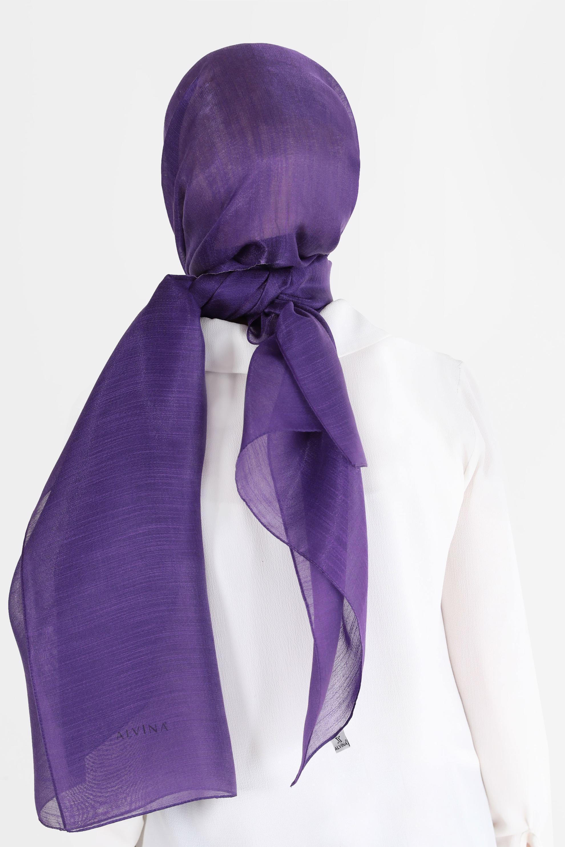 Tesettür giyim MOR ALVİNA YİRMİ DENYE SARIMLI EFEKTLİ ŞAL 8082 