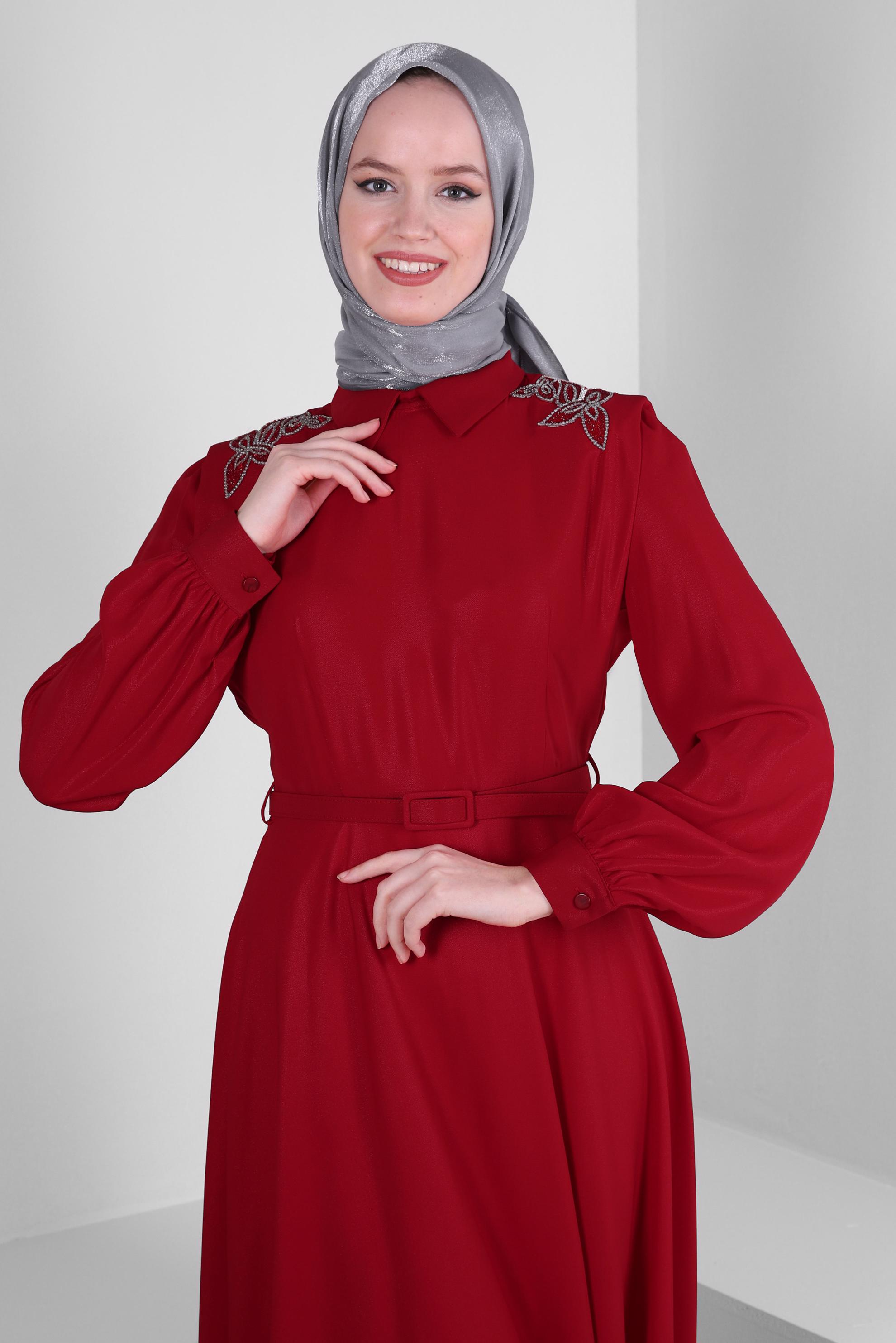 Tesettür giyim GRİ ALVİNA KEHRİBAR ŞAL 8084