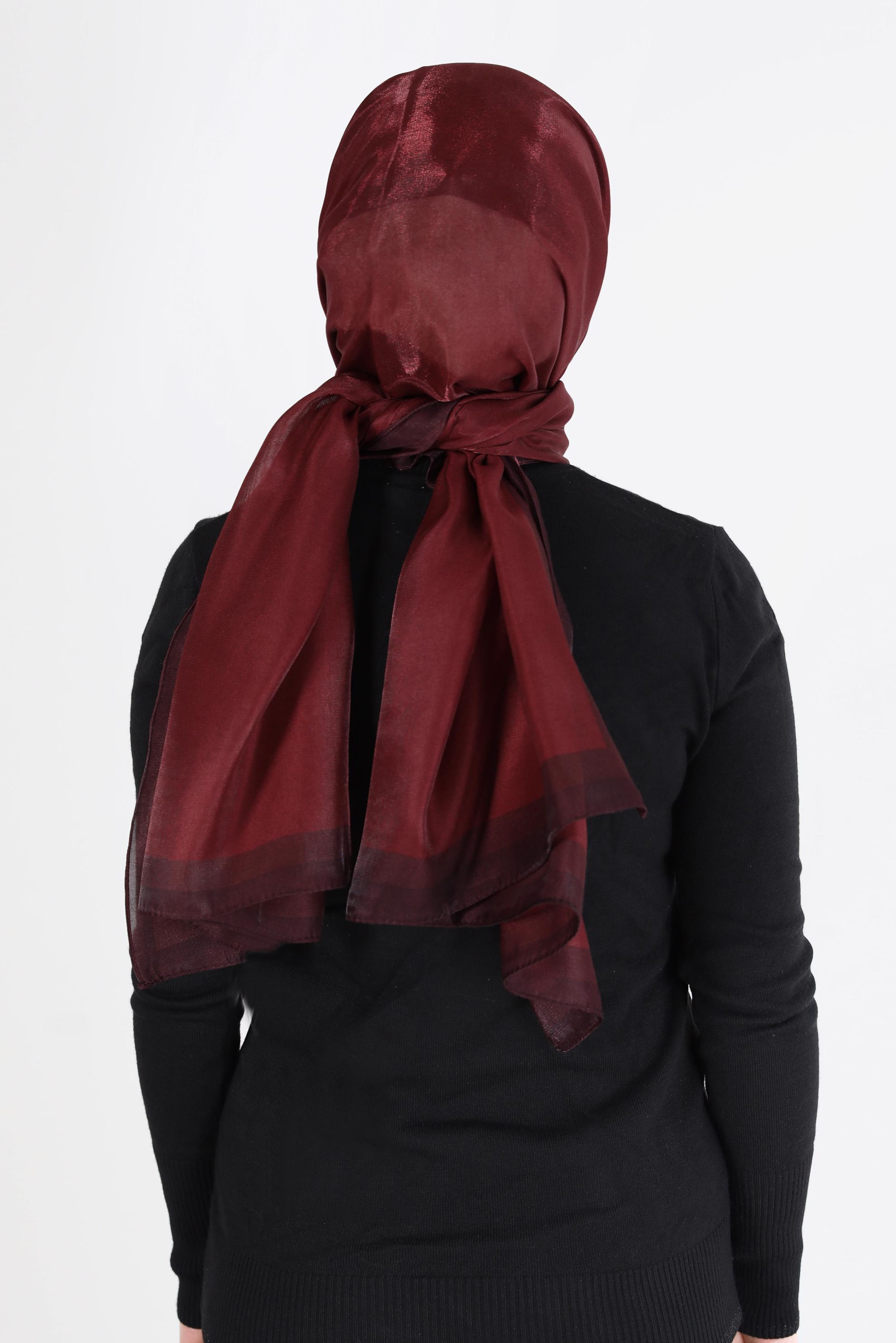 Tesettür giyim BORDO ALVİNA KEHRİBAR ŞAL 8084