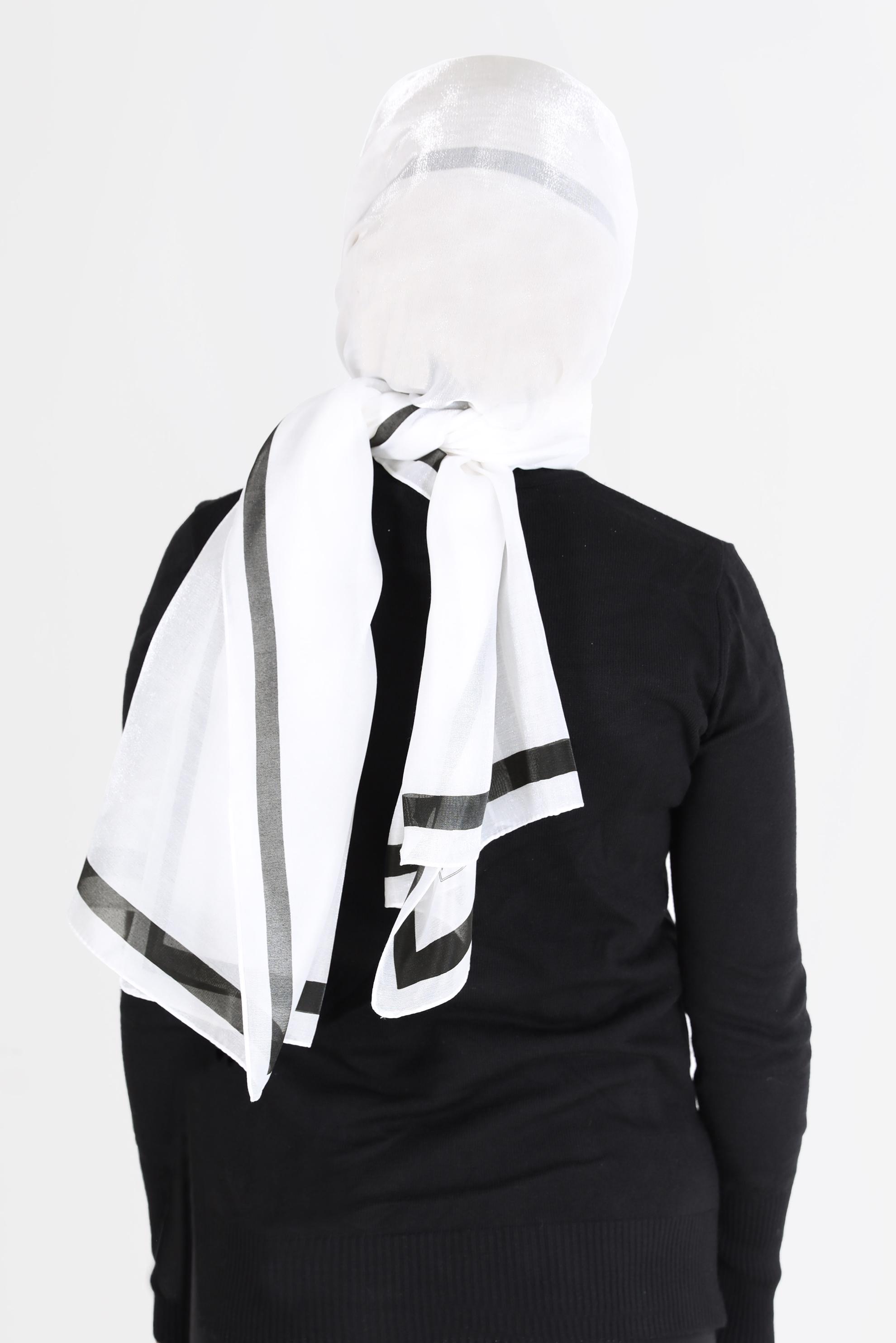 Tesettür giyim EKRU ALVİNA KEHRİBAR ŞAL 8084