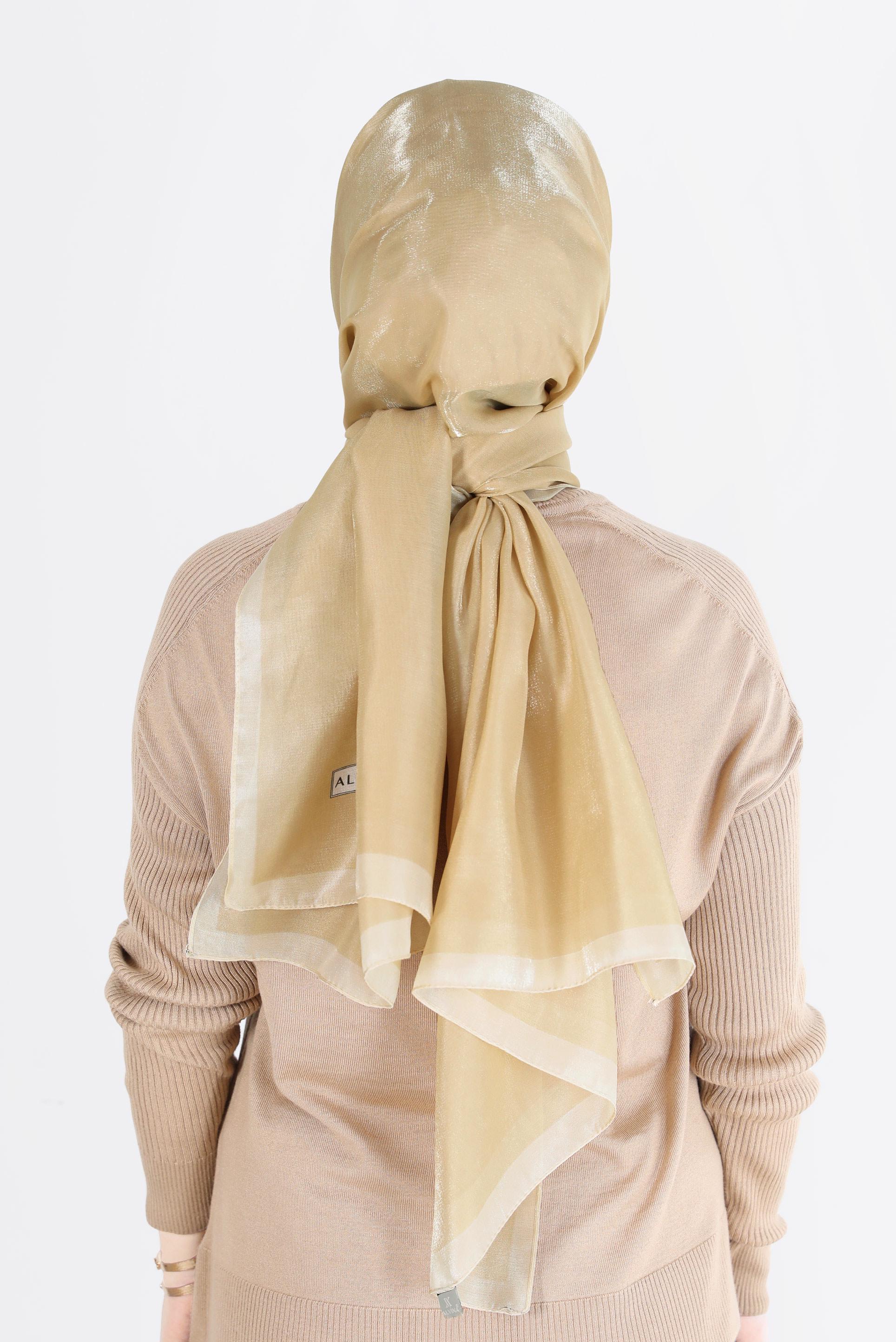 Tesettür giyim ALTIN ALVİNA KEHRİBAR ŞAL 8084