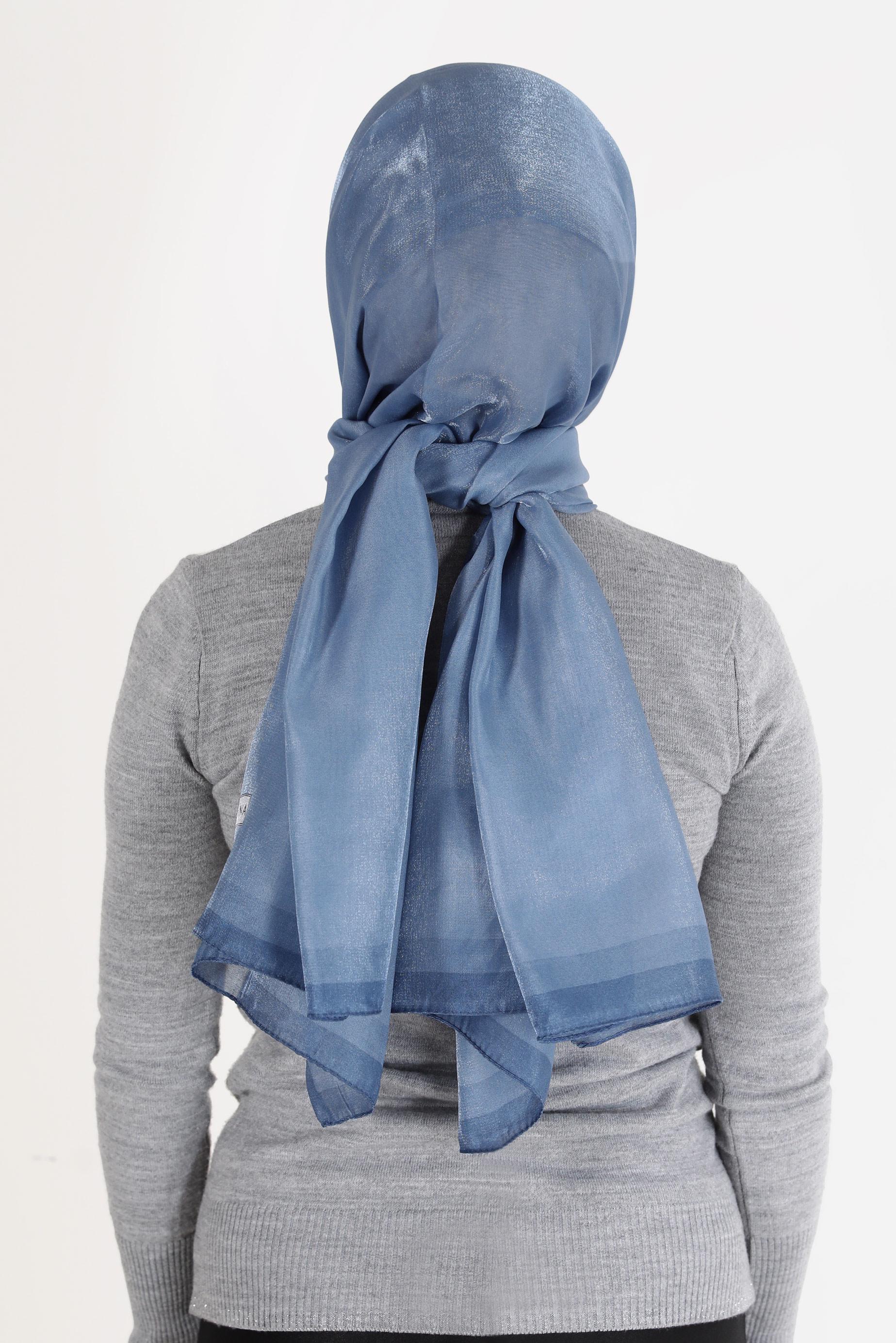 Tesettür giyim LACİVERT ALVİNA KEHRİBAR ŞAL 8084