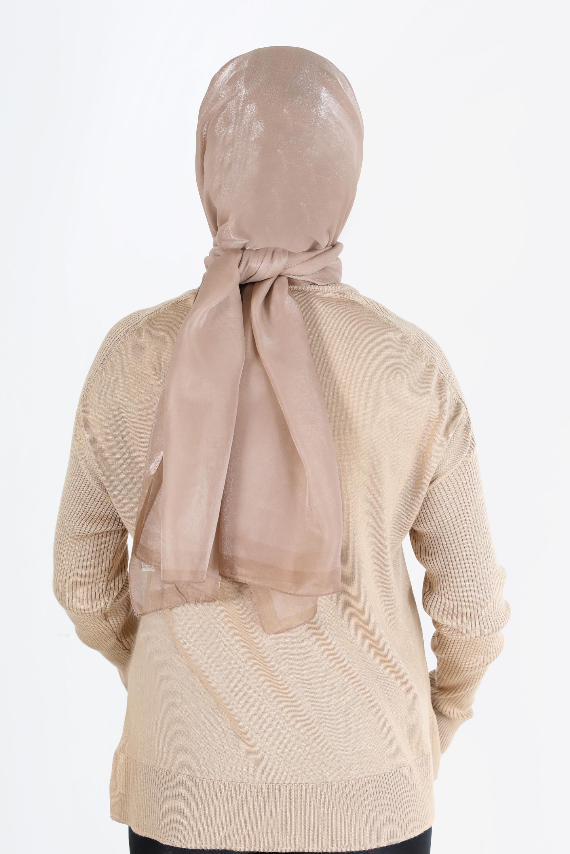 Tesettür giyim PEMBE ALVİNA KEHRİBAR ŞAL 8084