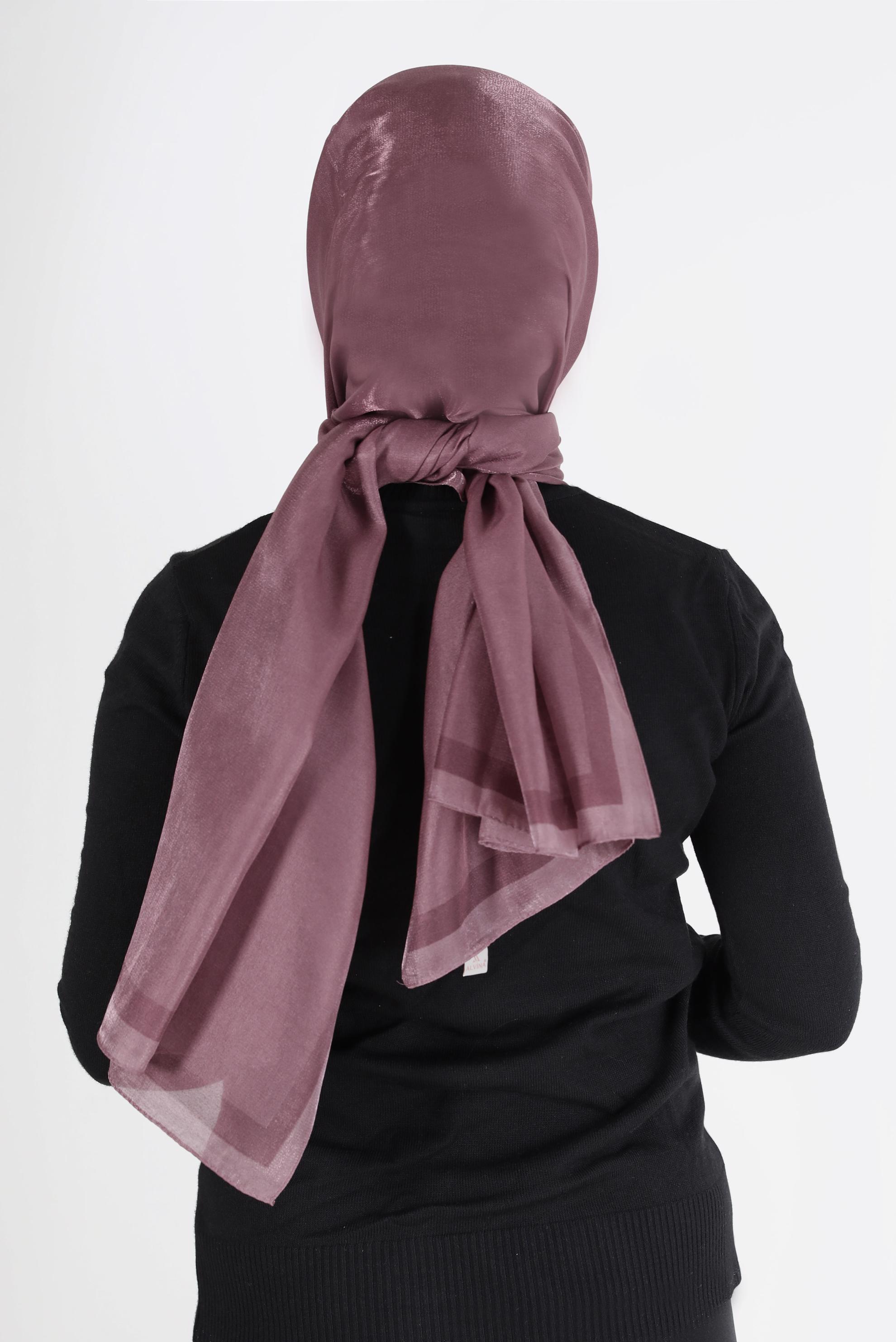 Tesettür giyim PEMBE ALVİNA KEHRİBAR ŞAL 8084