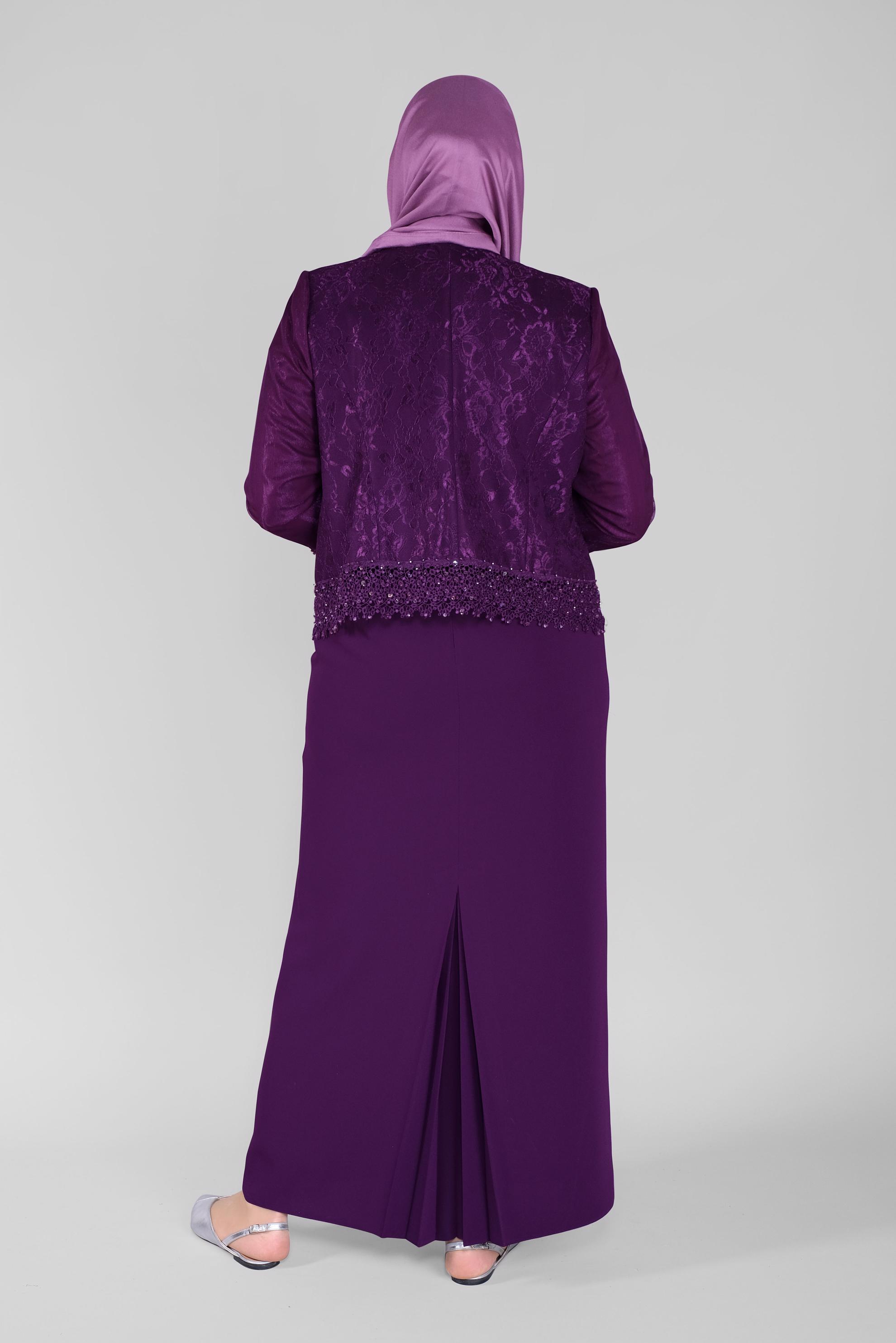 Hijab clothing DAMSON BEADED LACE SUIT WITH DRESS 30109 