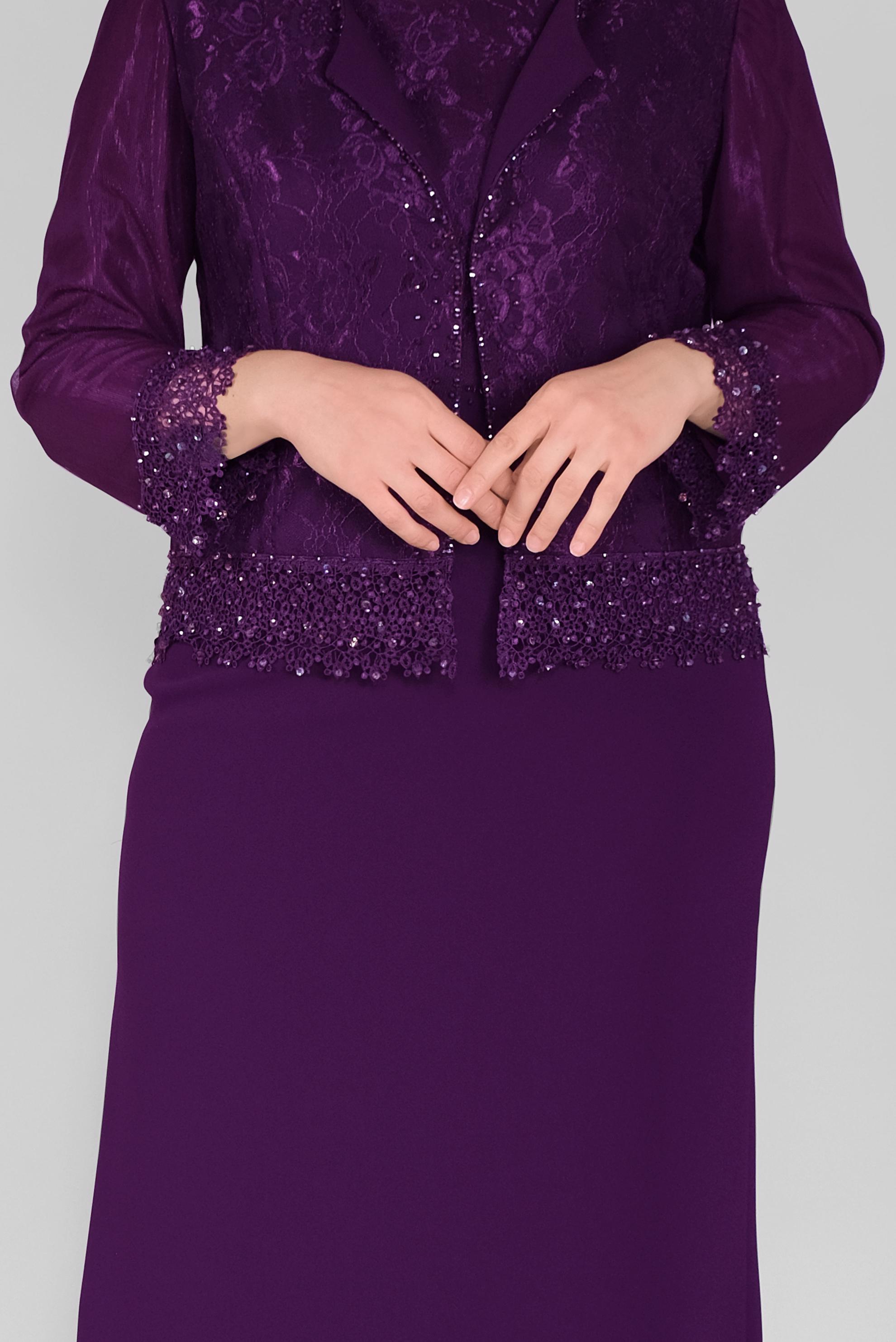Hijab clothing DAMSON BEADED LACE SUIT WITH DRESS 30109 