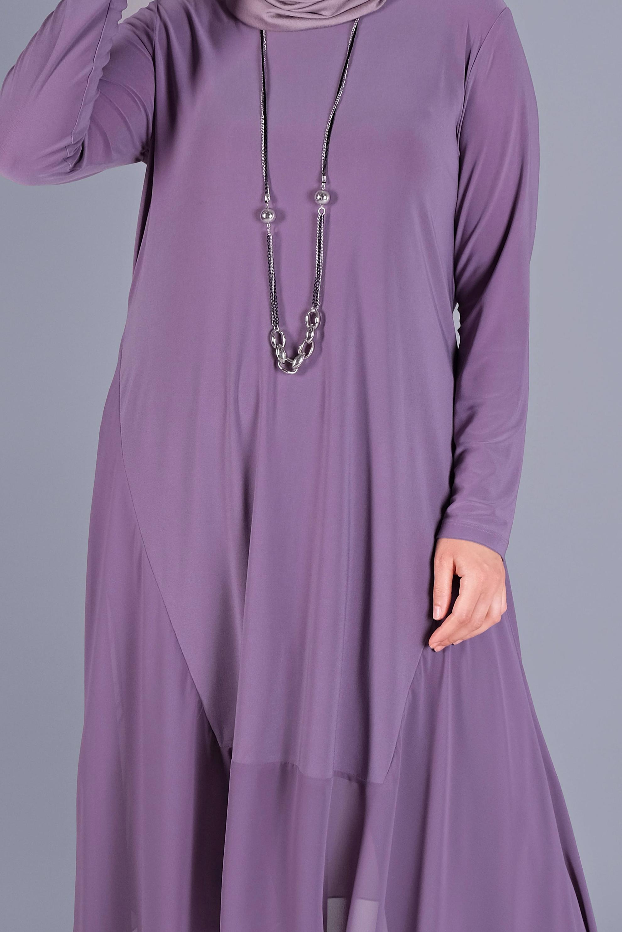 Hijab clothing PURPLE  2 PIECE SUIT WITH PANTS 20132 