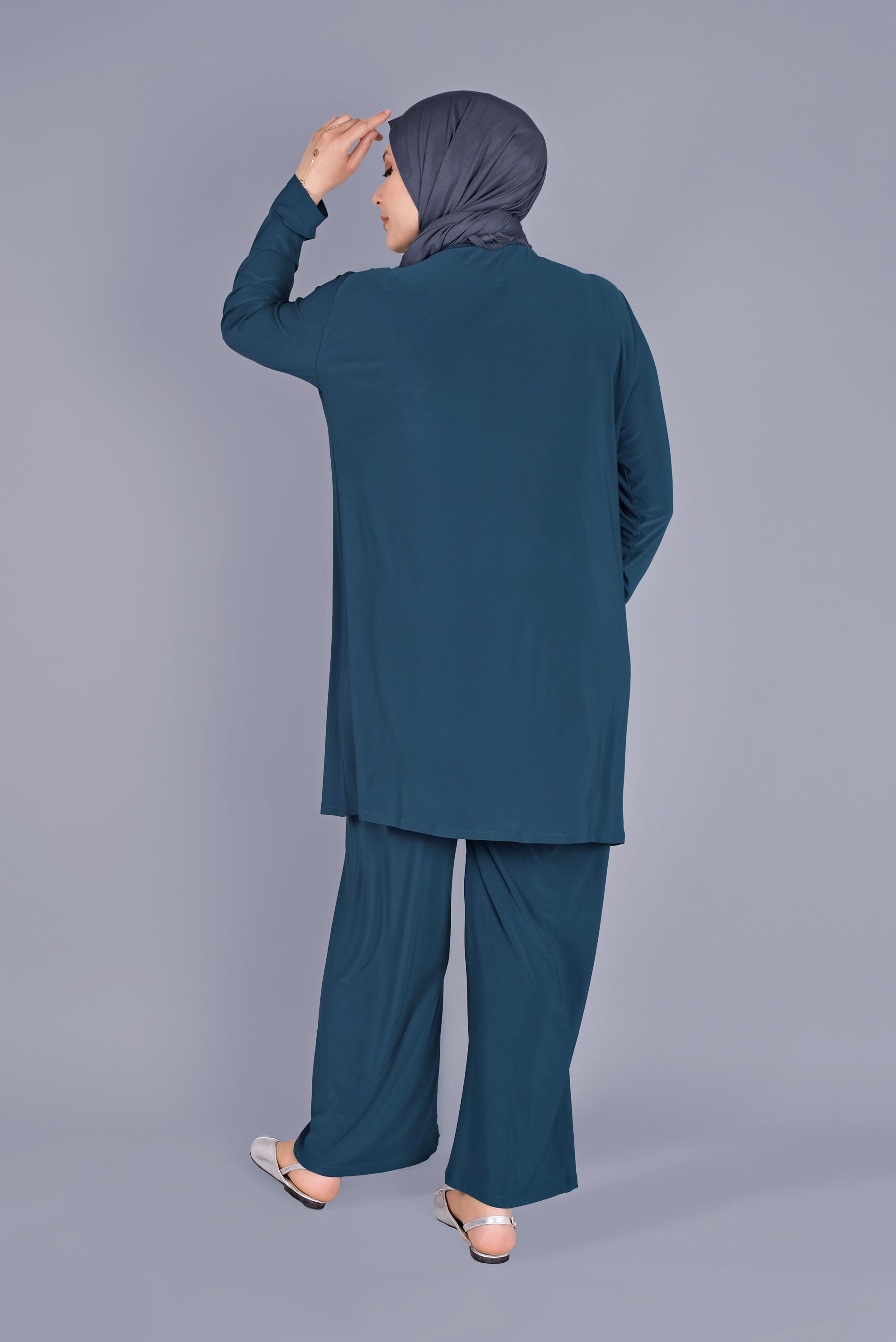 Hijab clothing BLUE PANTS SUIT WITH POCKET DETAIL 20157