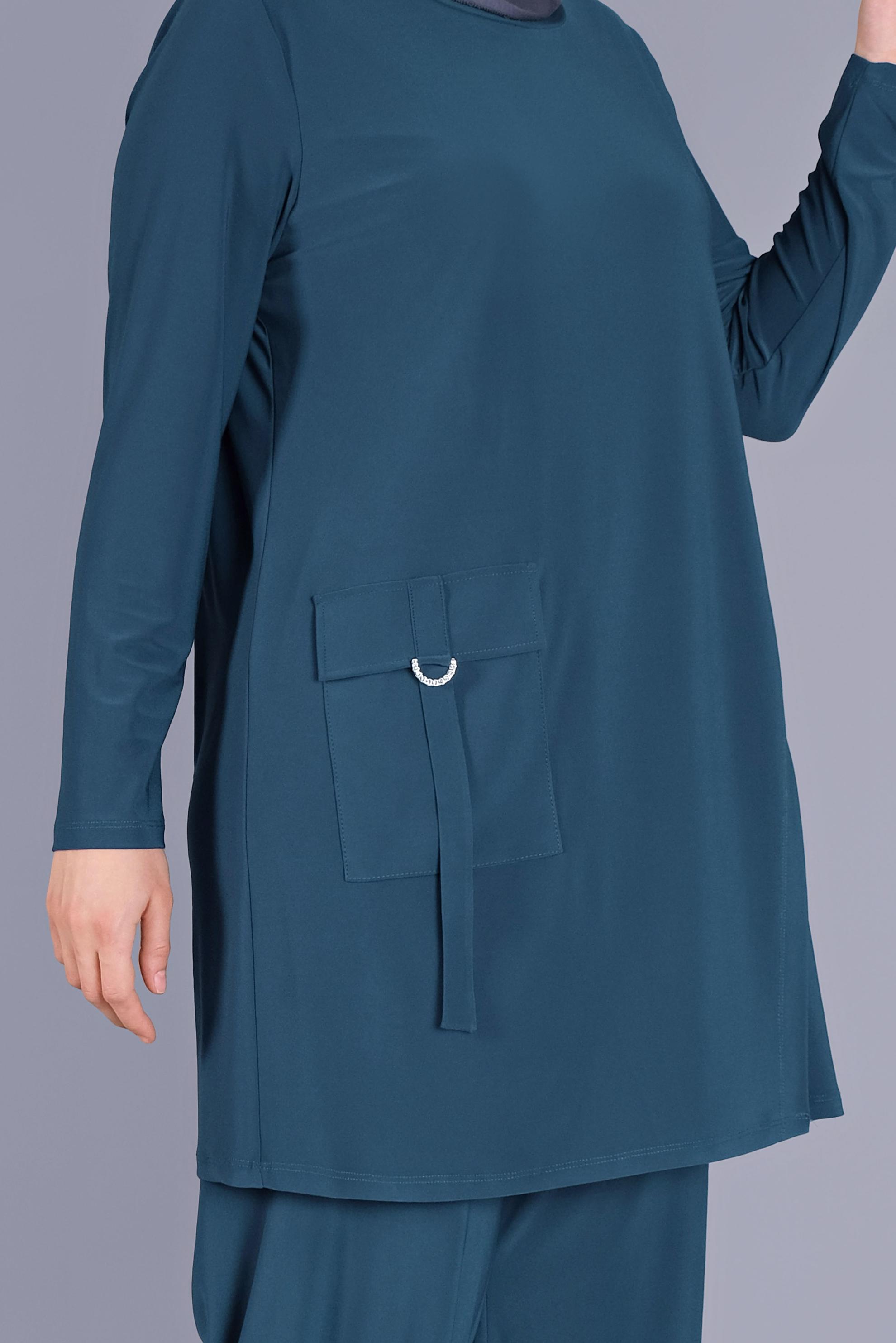Hijab clothing BLUE PANTS SUIT WITH POCKET DETAIL 20157