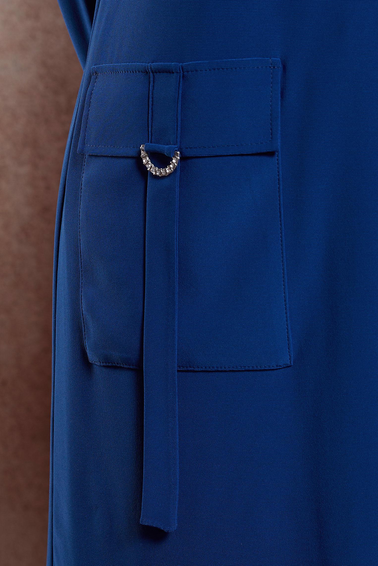 Tesettür giyim MAVİ CEP DETAYLI PANTOLONLU TAKIM 20157