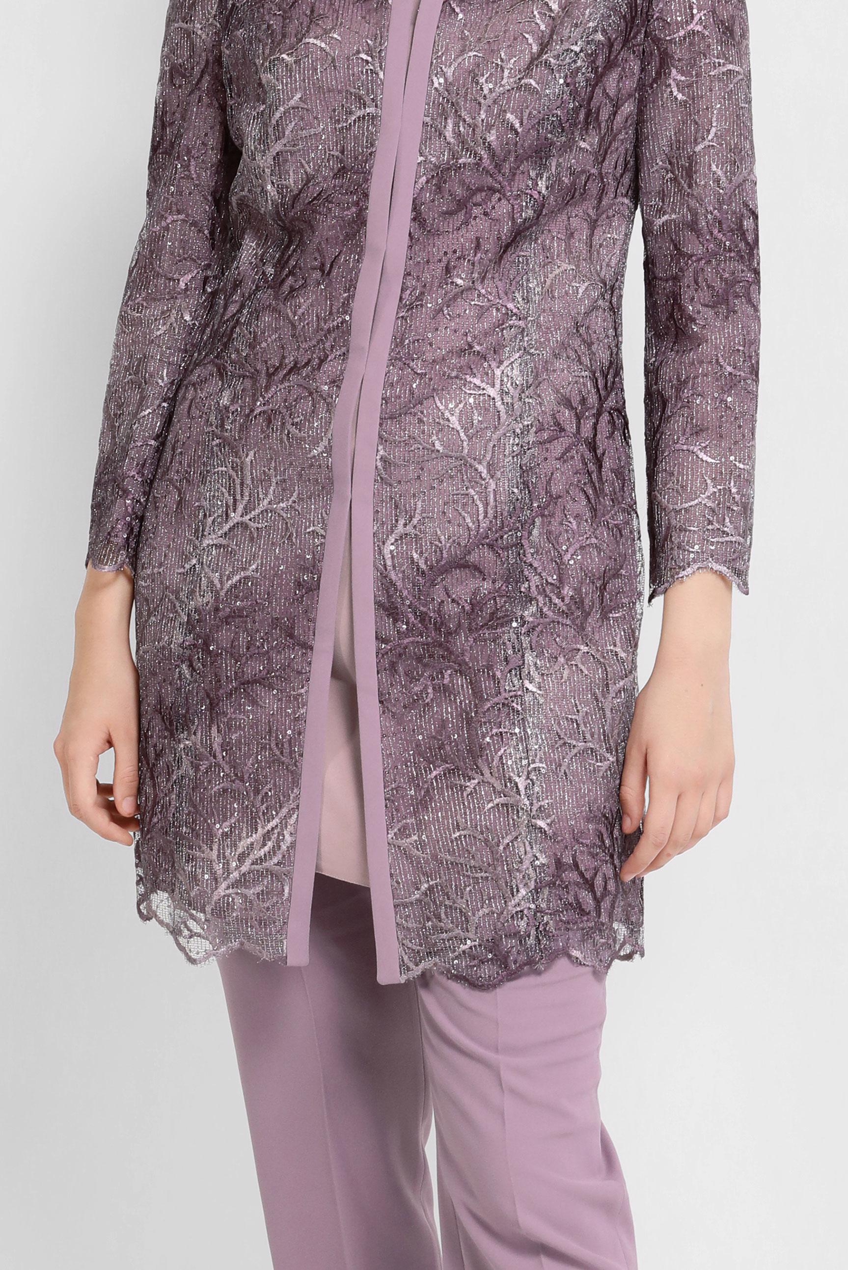 Tesettür giyim PUDRA DANTEL DETAYLI ÜÇLÜ PANT.TAKIM 30101 