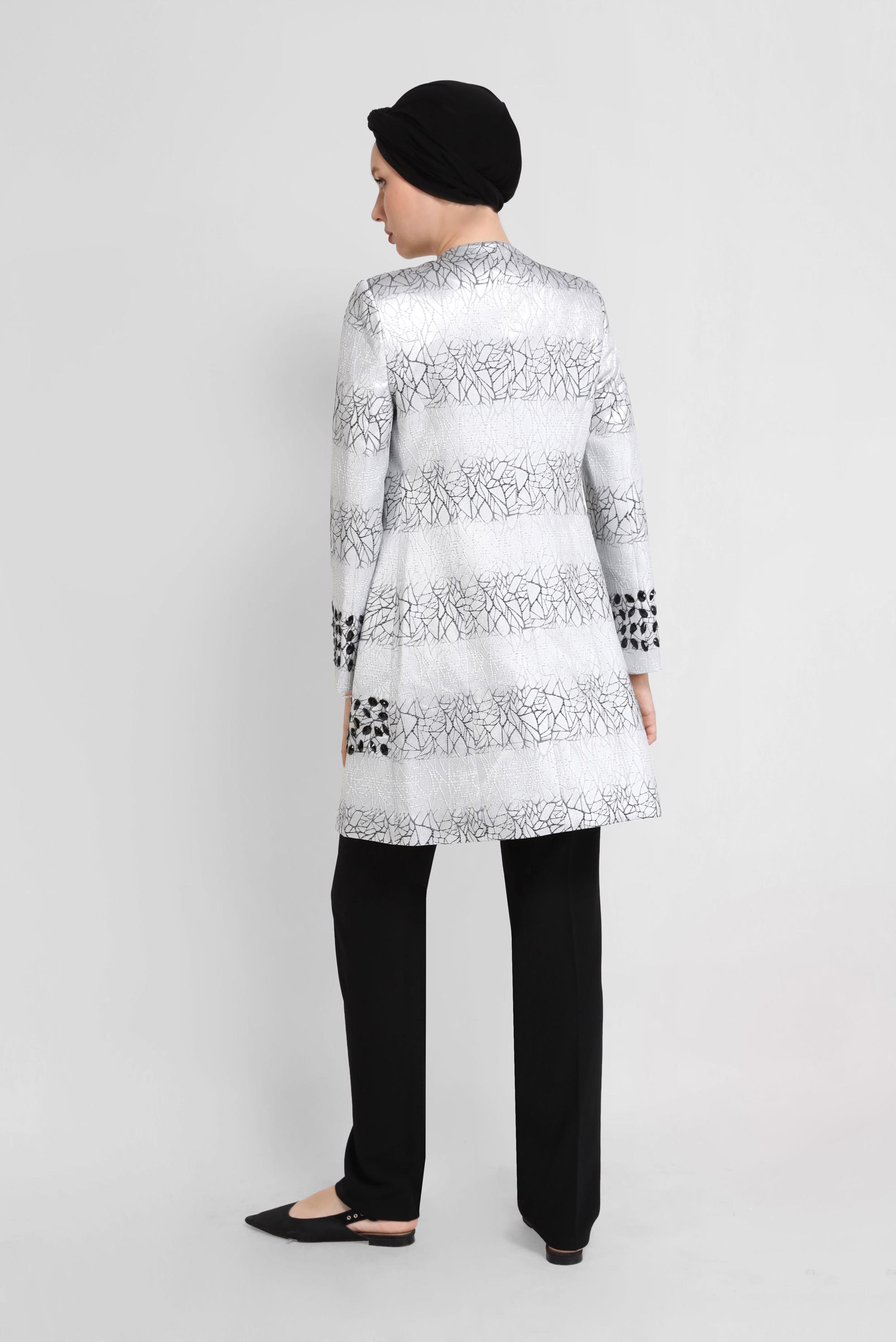 Tesettür giyim SİYAH TAŞ DETAYLI ÜÇLÜ PANT. TAKIM 30112 