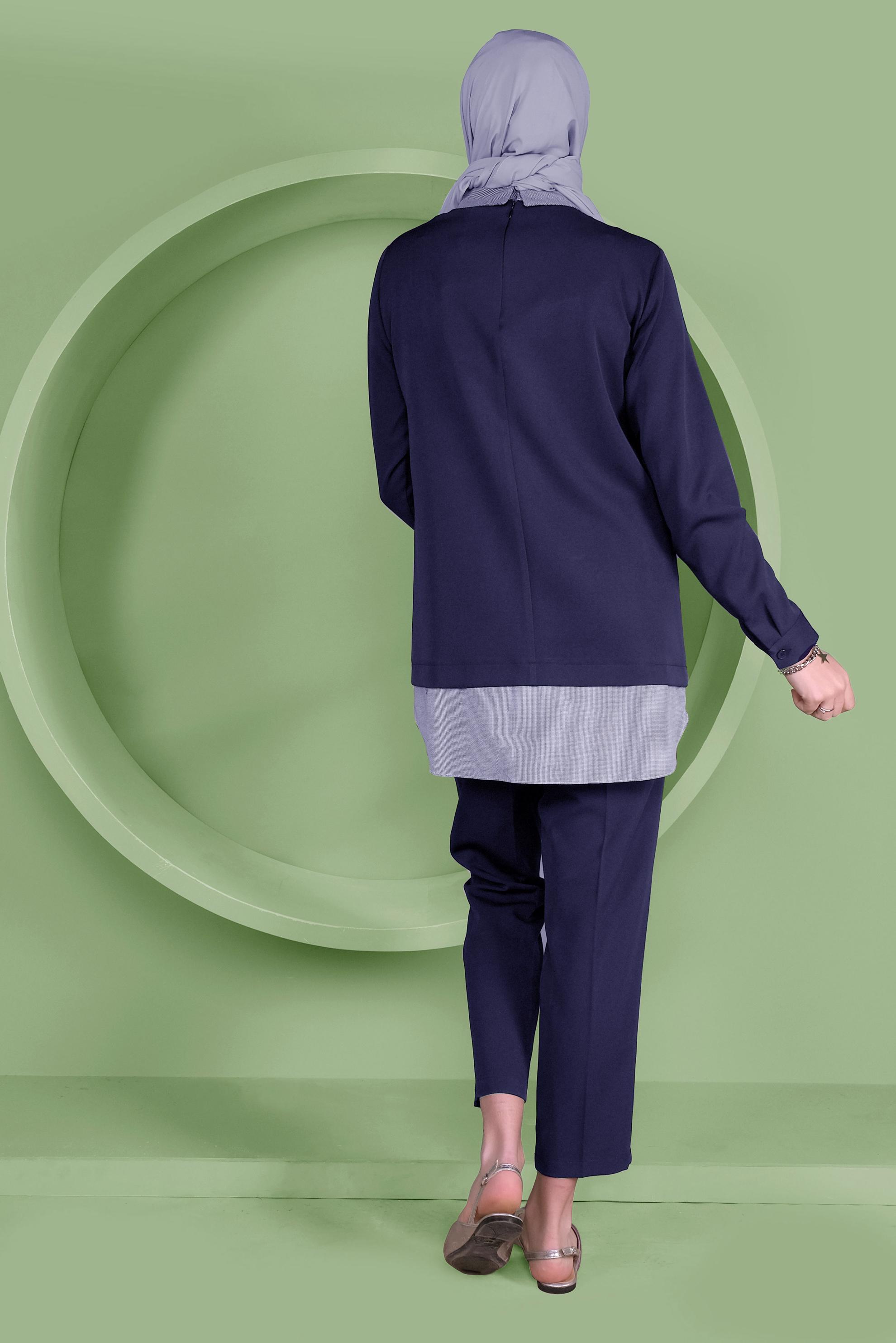 Tesettür giyim LACİVERT 41380 43961 2&prime;Lİ PANT.TAKIM 38/44 TEK40