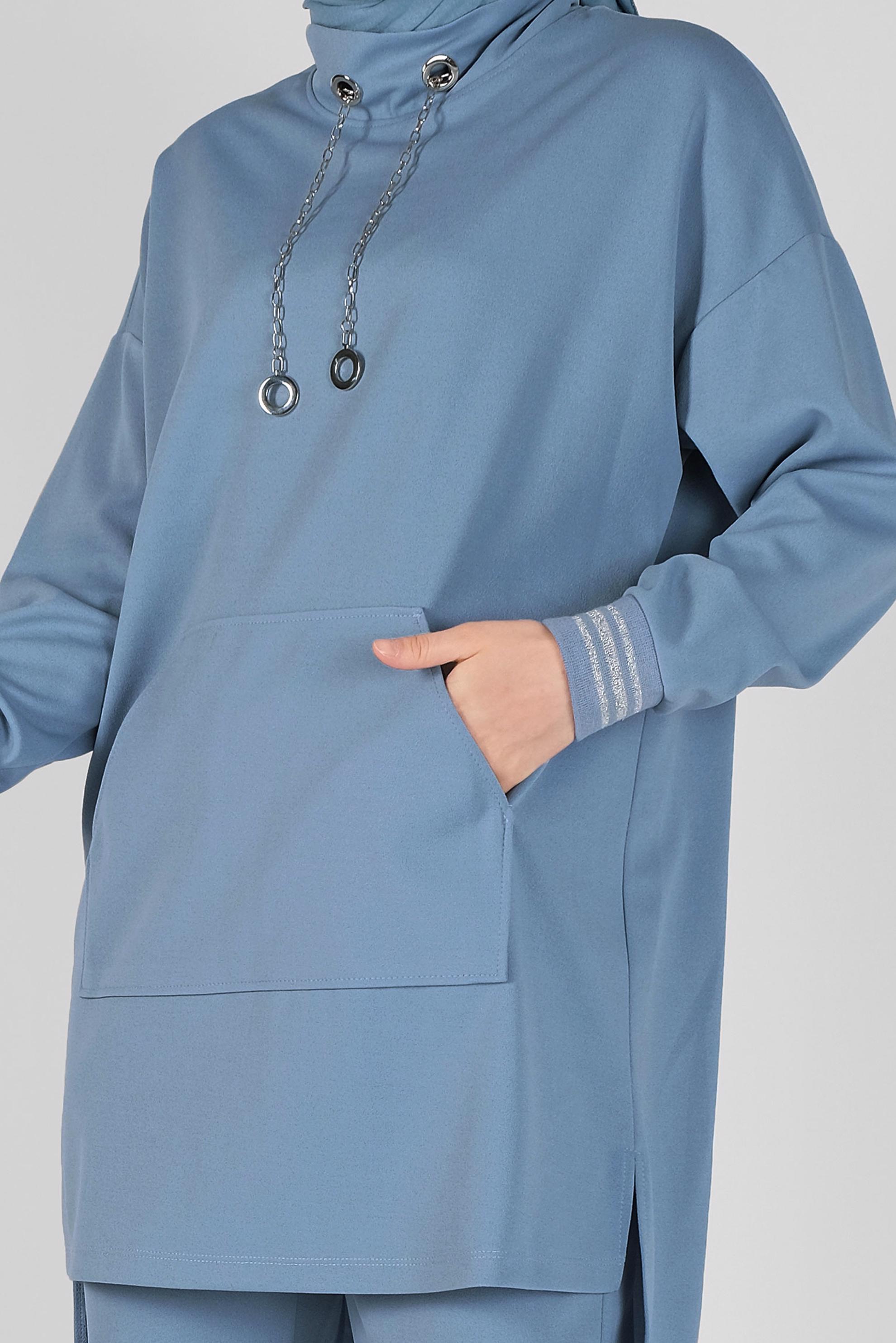 Tesettür giyim MAVİ 41411 7832 2&prime;Lİ PANT.TAKIM 38/46 TEK40