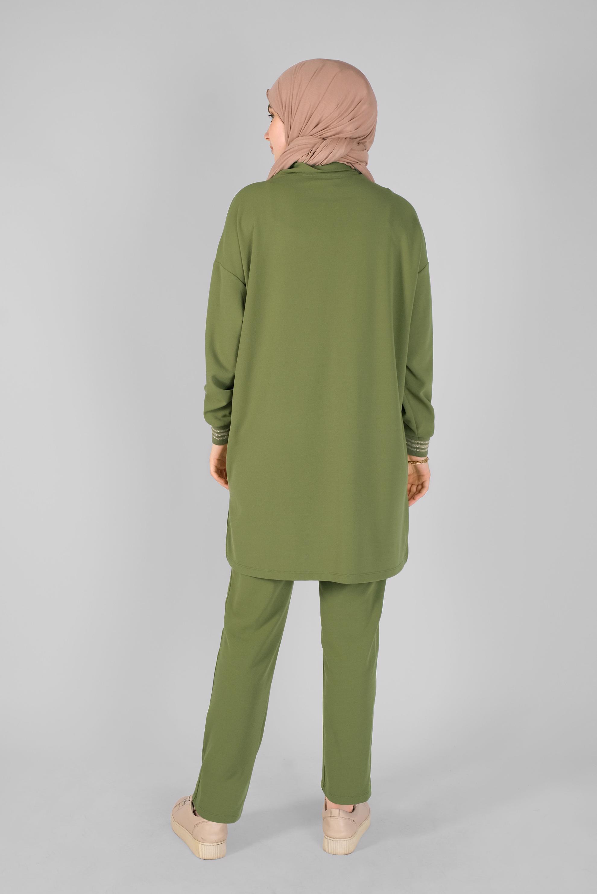 Tesettür giyim YEŞİL 41411 7832 2&prime;Lİ PANT.TAKIM 38/46 TEK40