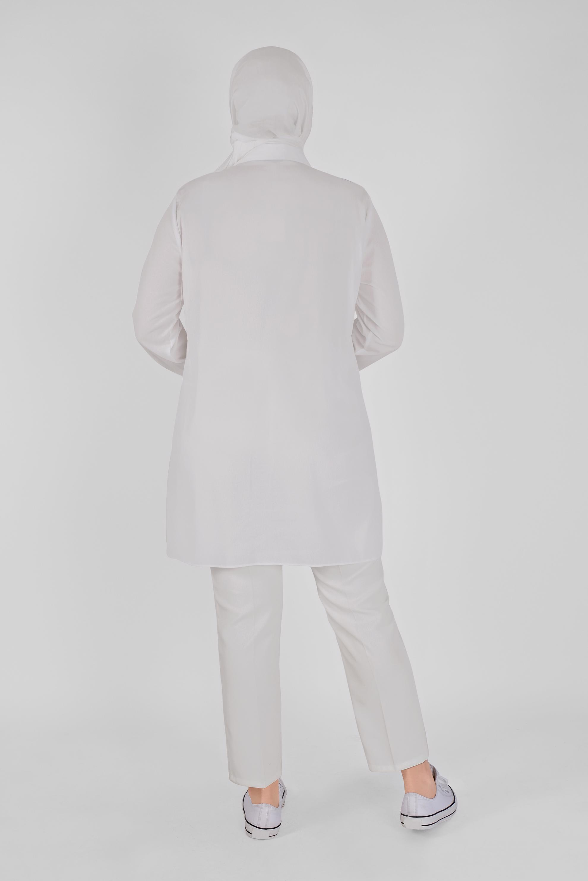 Tesettür giyim BEYAZ TAŞ BASKILI TUNİK 20141