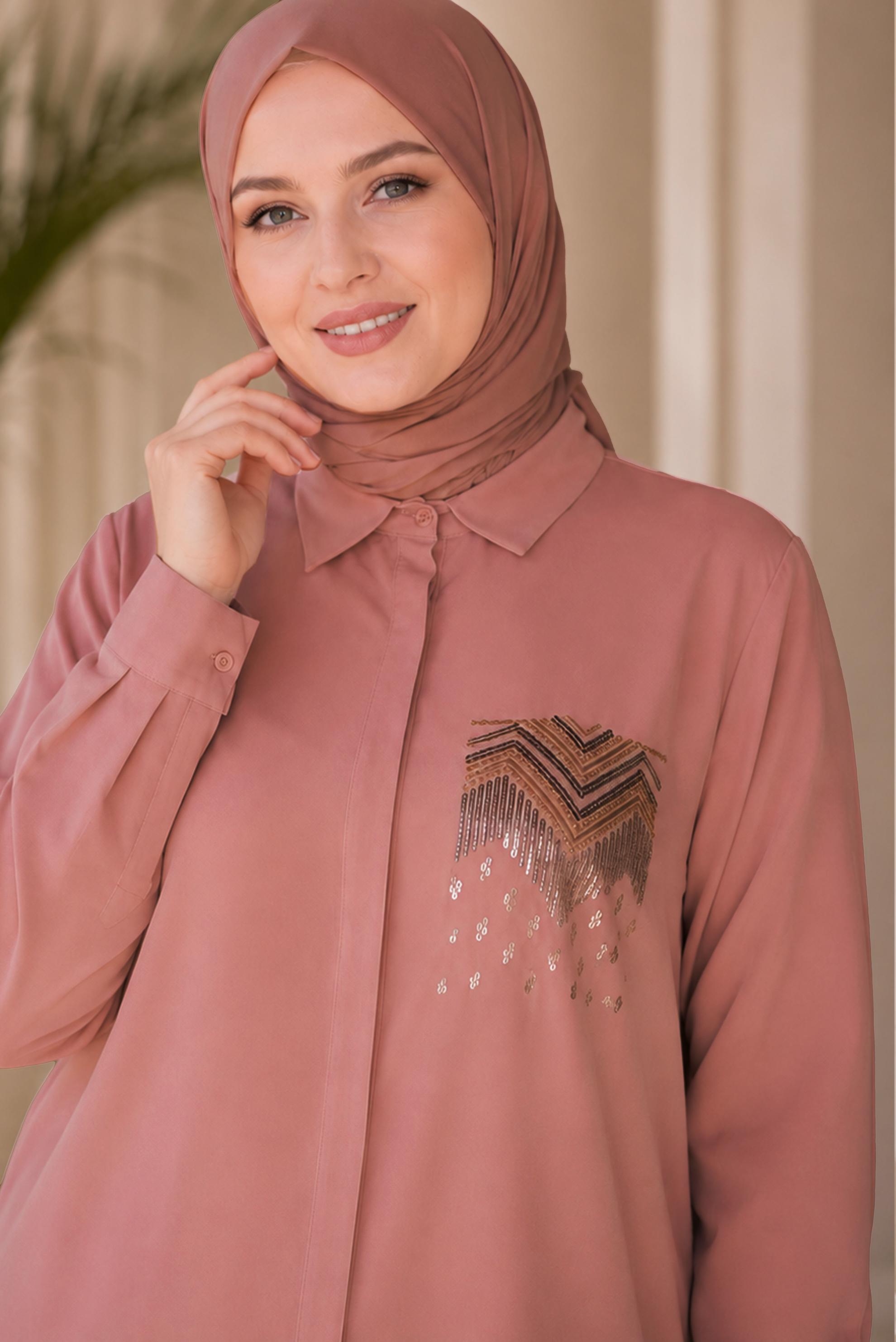 Vêtements hijab ROSE 20145 44251 TUNİK 42/50 TEK46