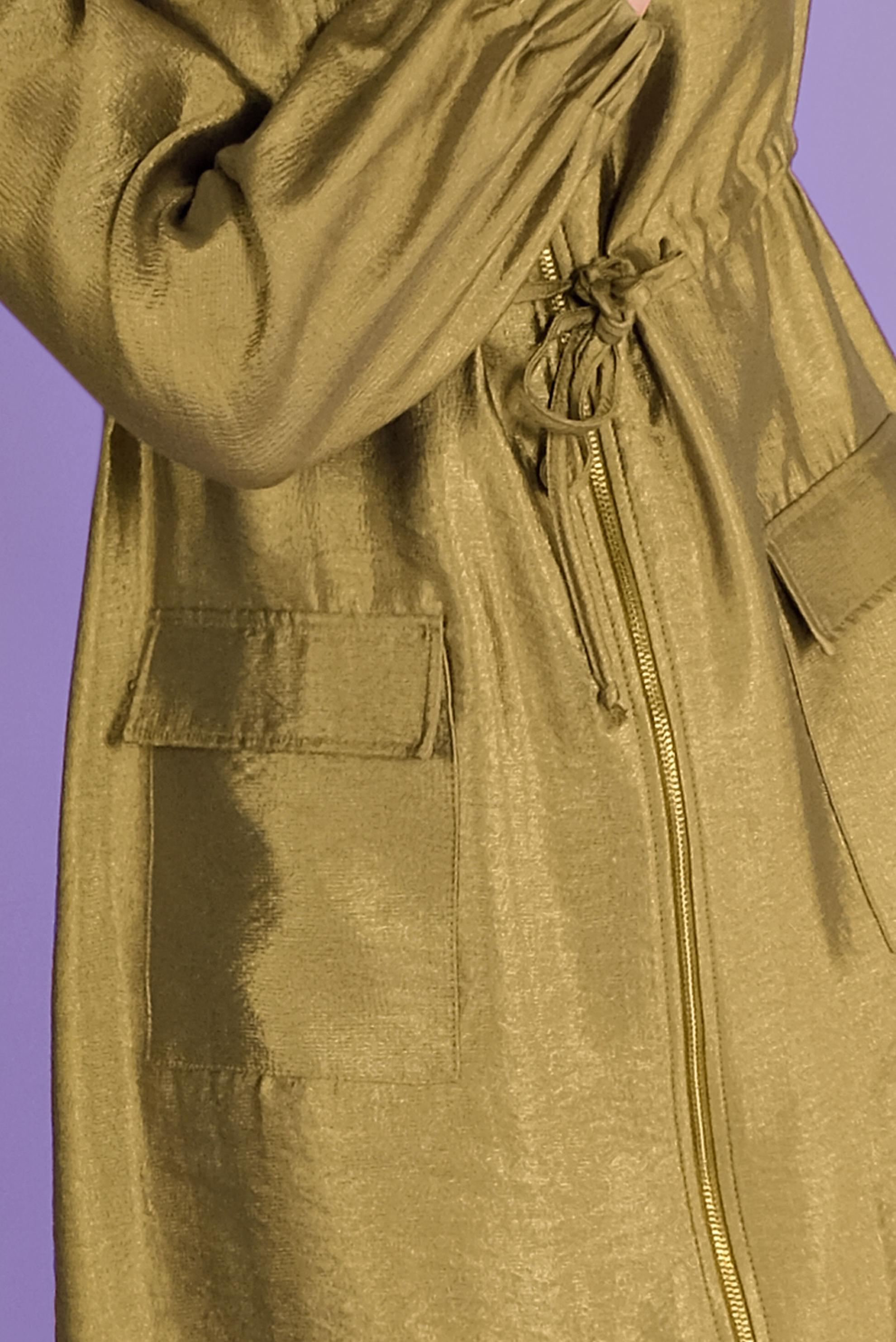 Tesettür giyim ALTIN BAĞCIKLI CEPLİ VİSKON TUNİK 41258 