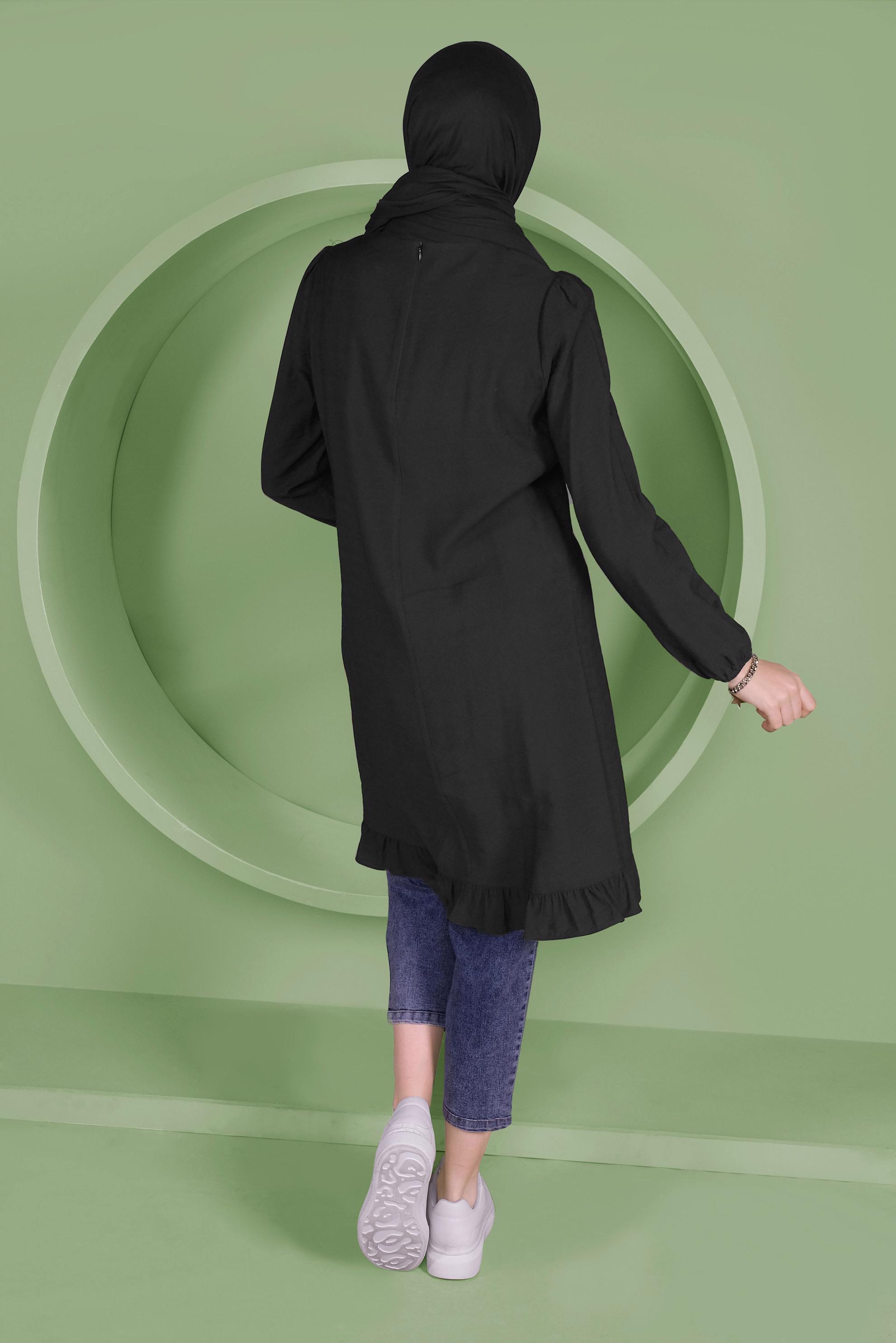 Tesettür giyim SİYAH 41346 44273 TUNİK 36/42 TEK38