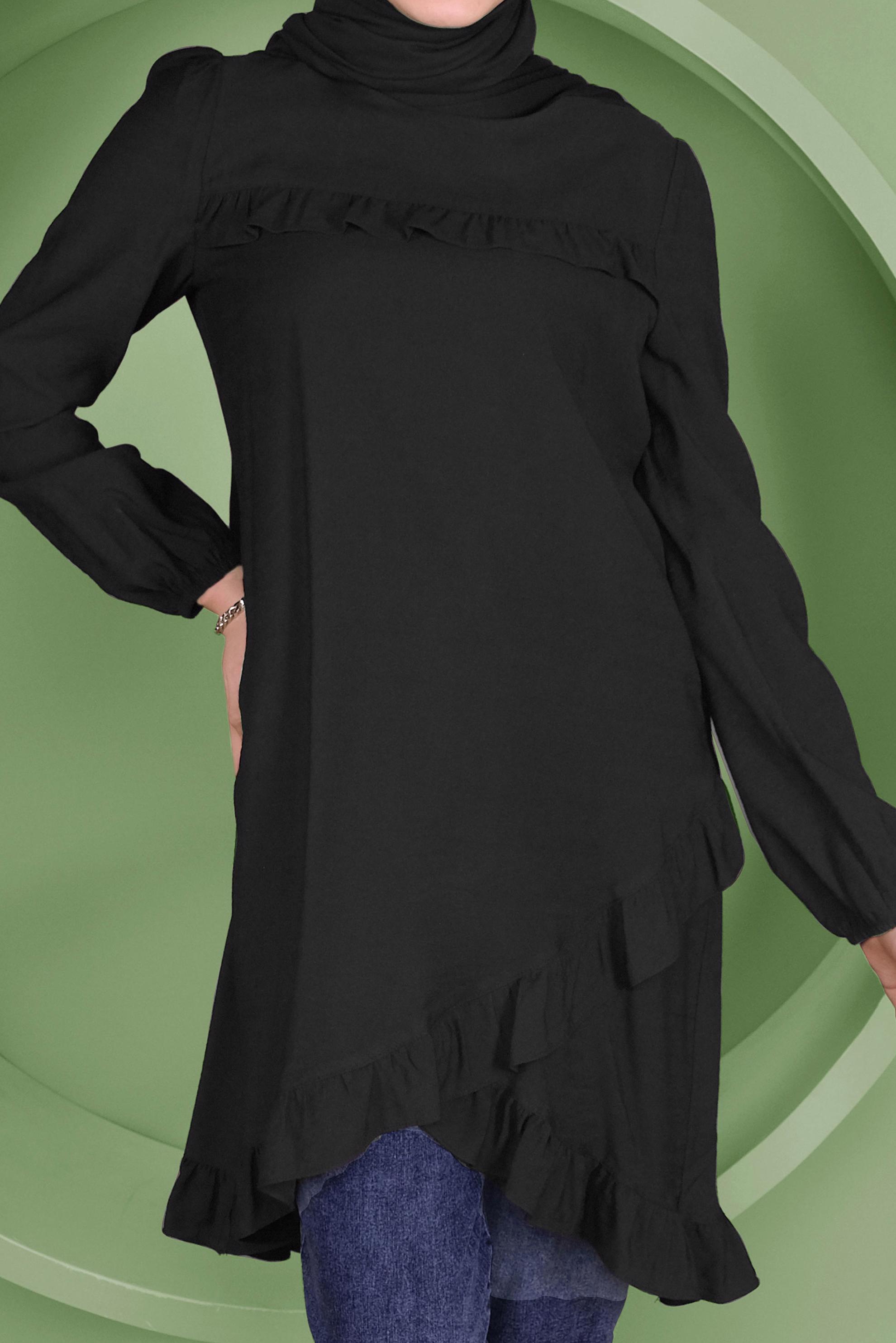 Tesettür giyim SİYAH 41346 44273 TUNİK 36/42 TEK38