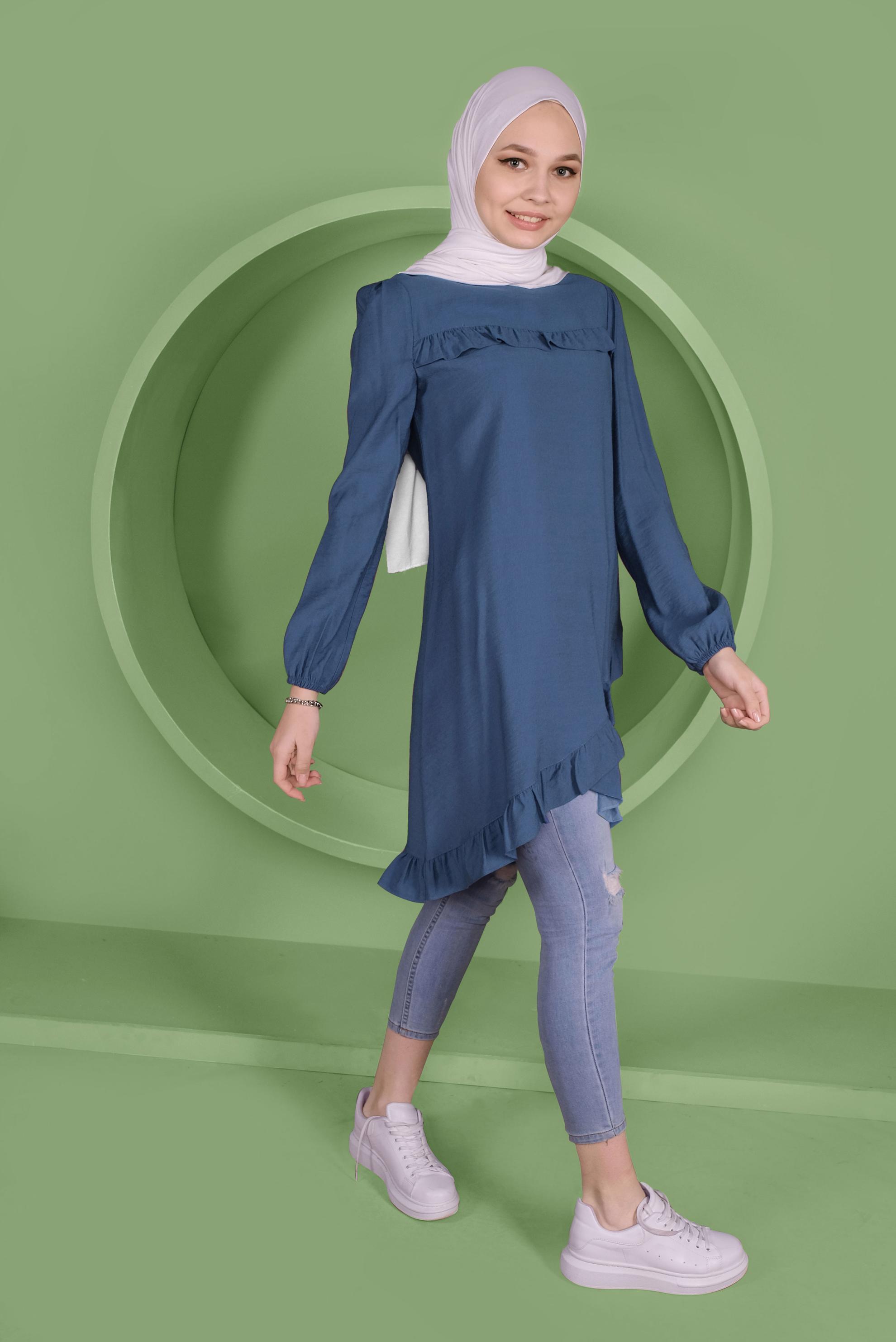 Tesettür giyim LACİVERT 41346 44273 TUNİK 36/42 TEK38